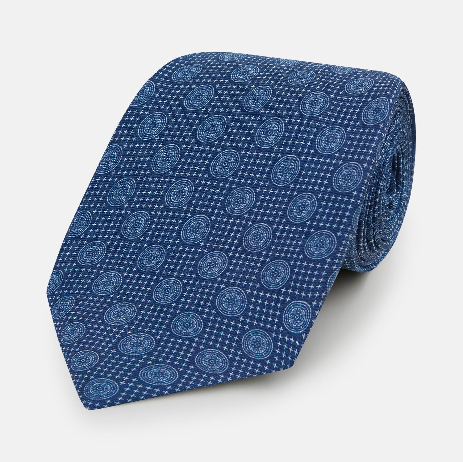 Azzurro Medallion Silk Tie