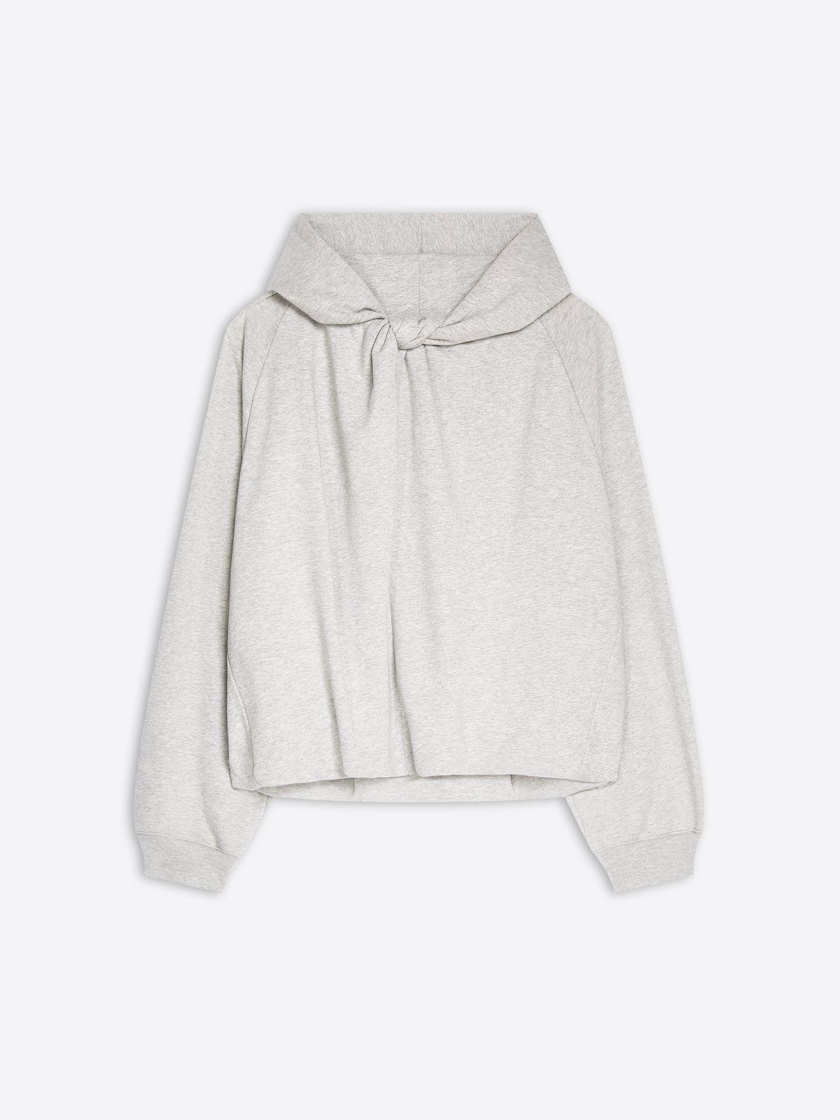 Draped cotton hoodie