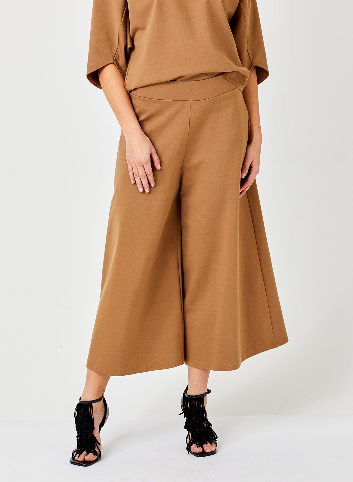 Yareli Ponte Knit Stretch Culottes