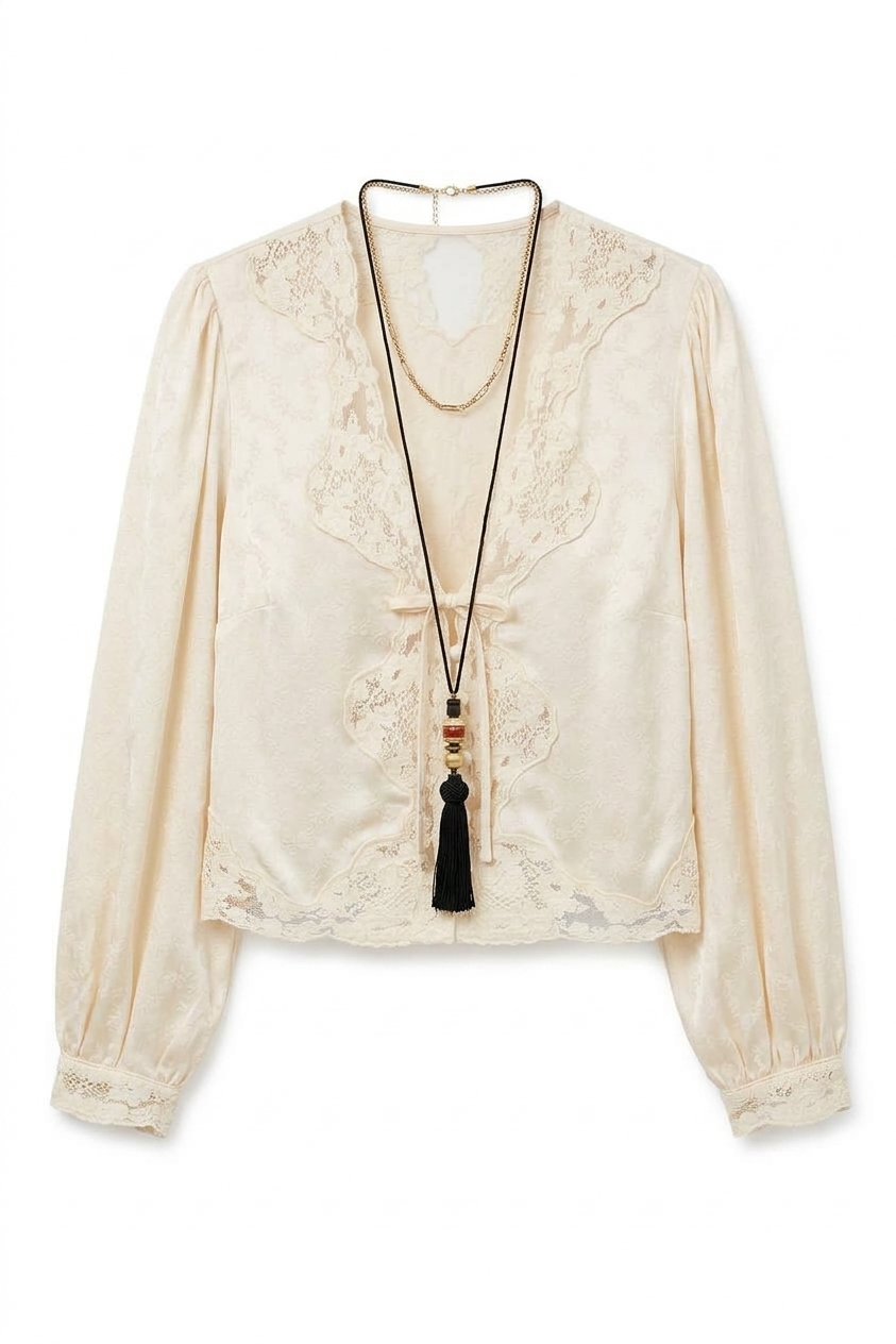 Tove - Floral Trail Jacquard Champagne