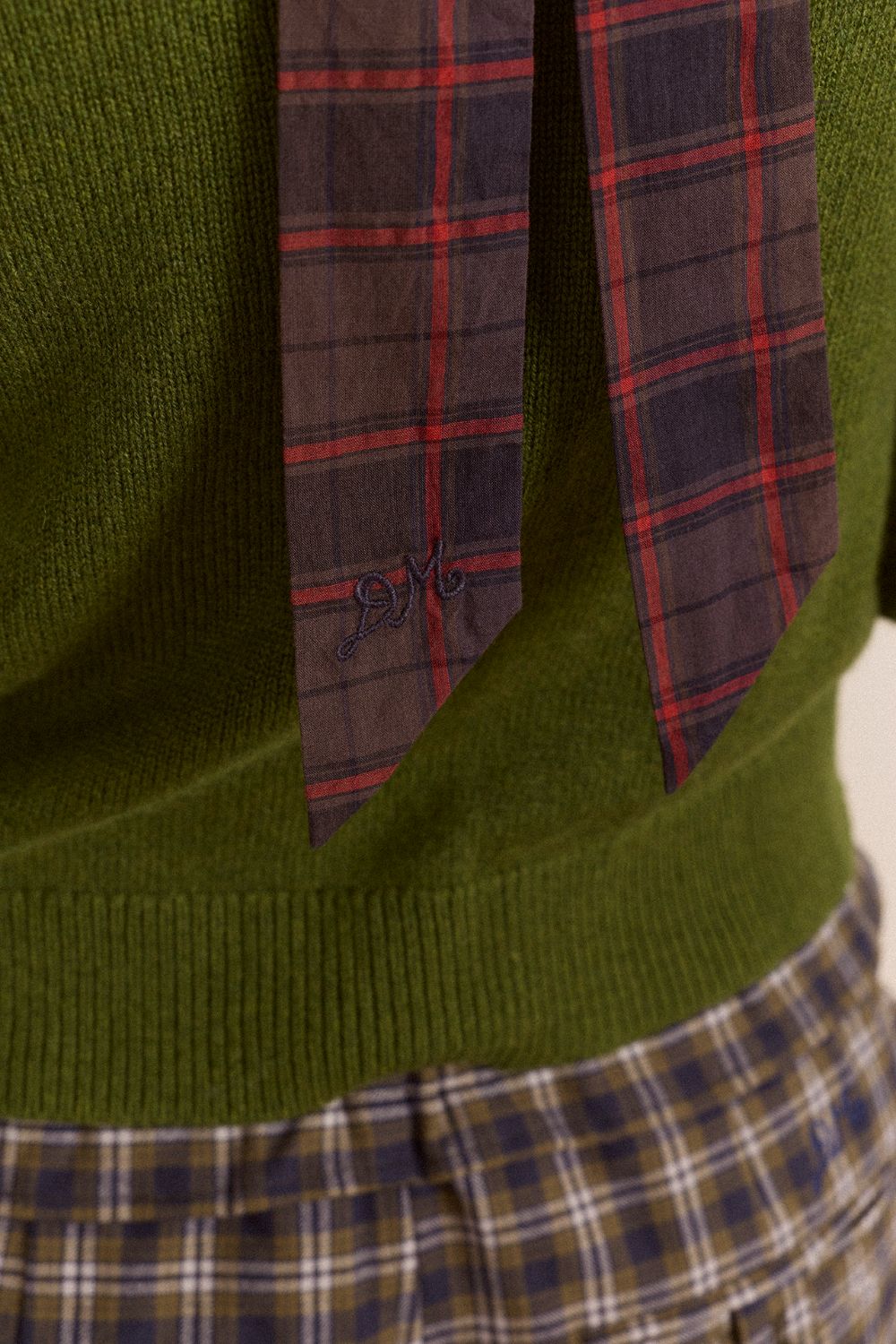 Tie Detail Scrunchie - Sirius Check