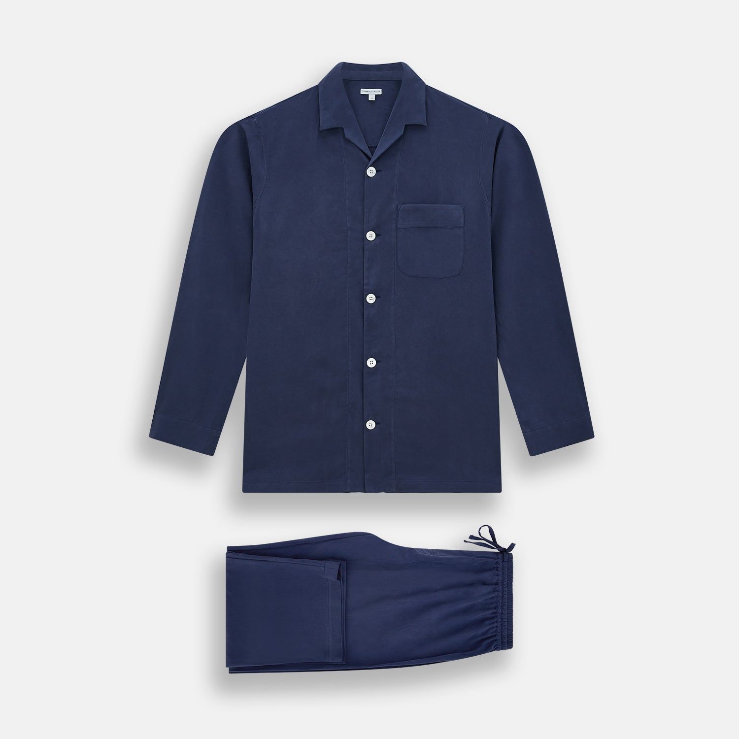 Navy Silk Pyjama Set