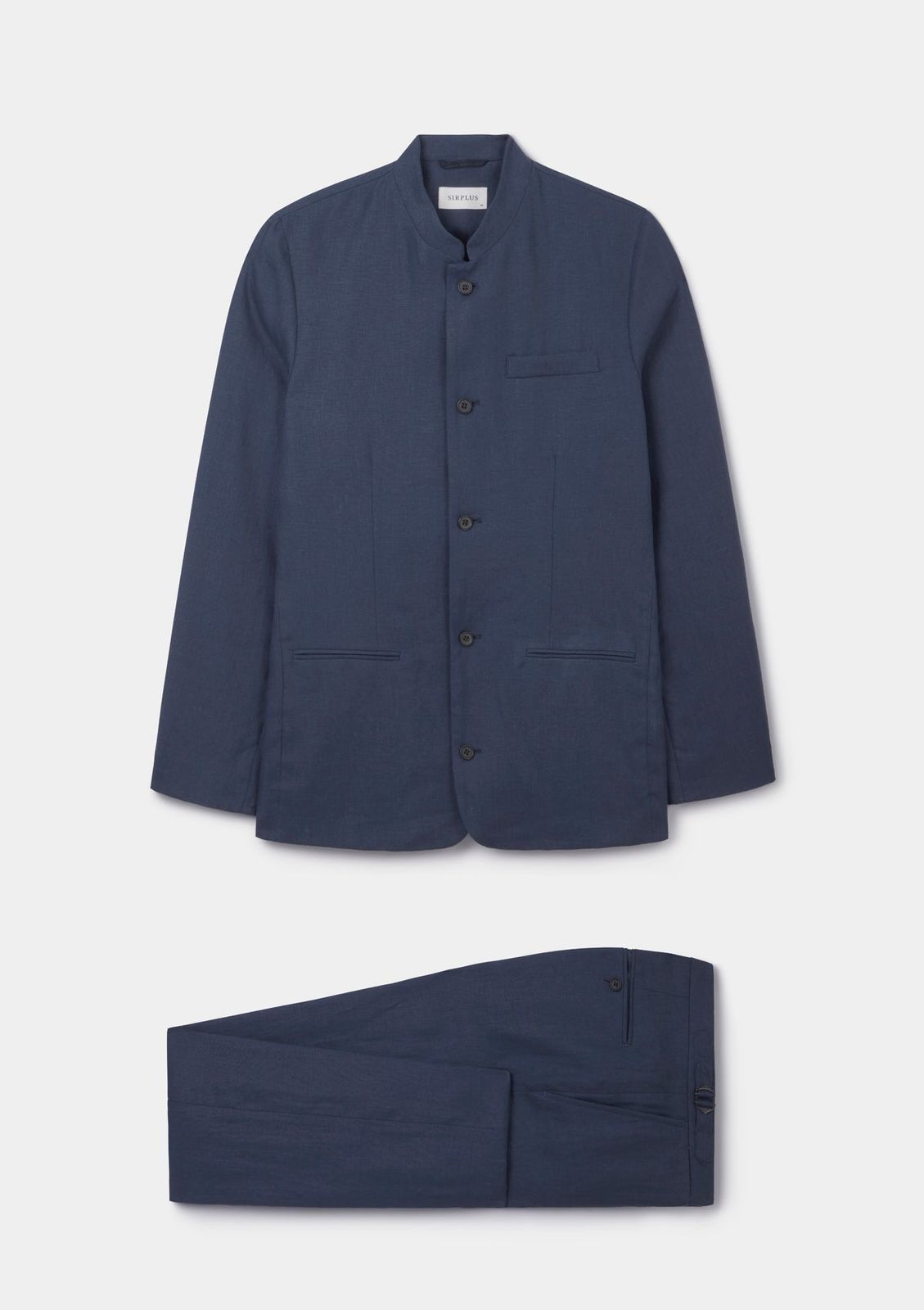 Blue Nights Linen Nehru Suit