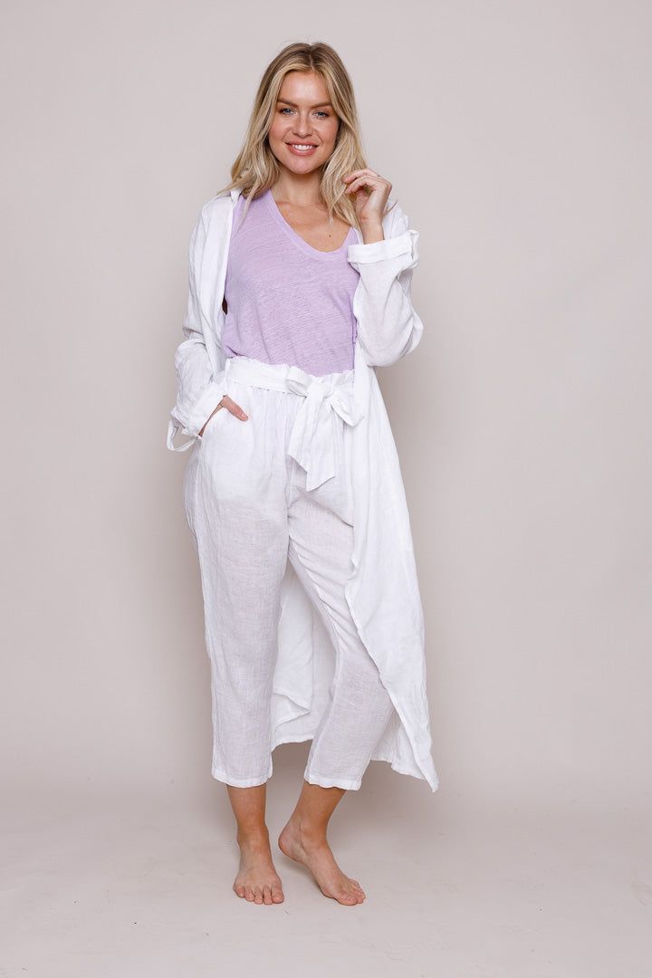 Bahati Linen Belted Trousers