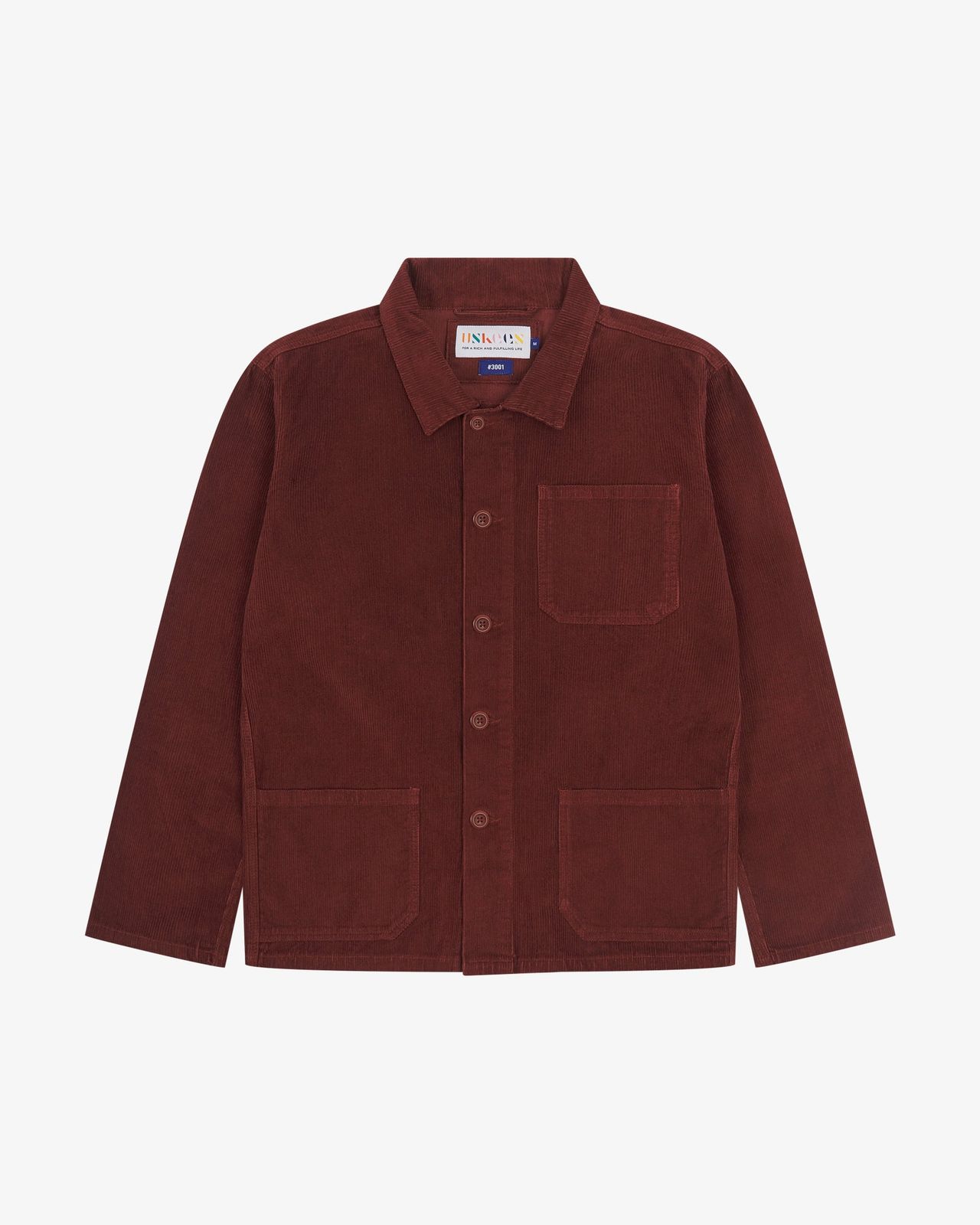 3001 Cord overshirt - deep wine berry