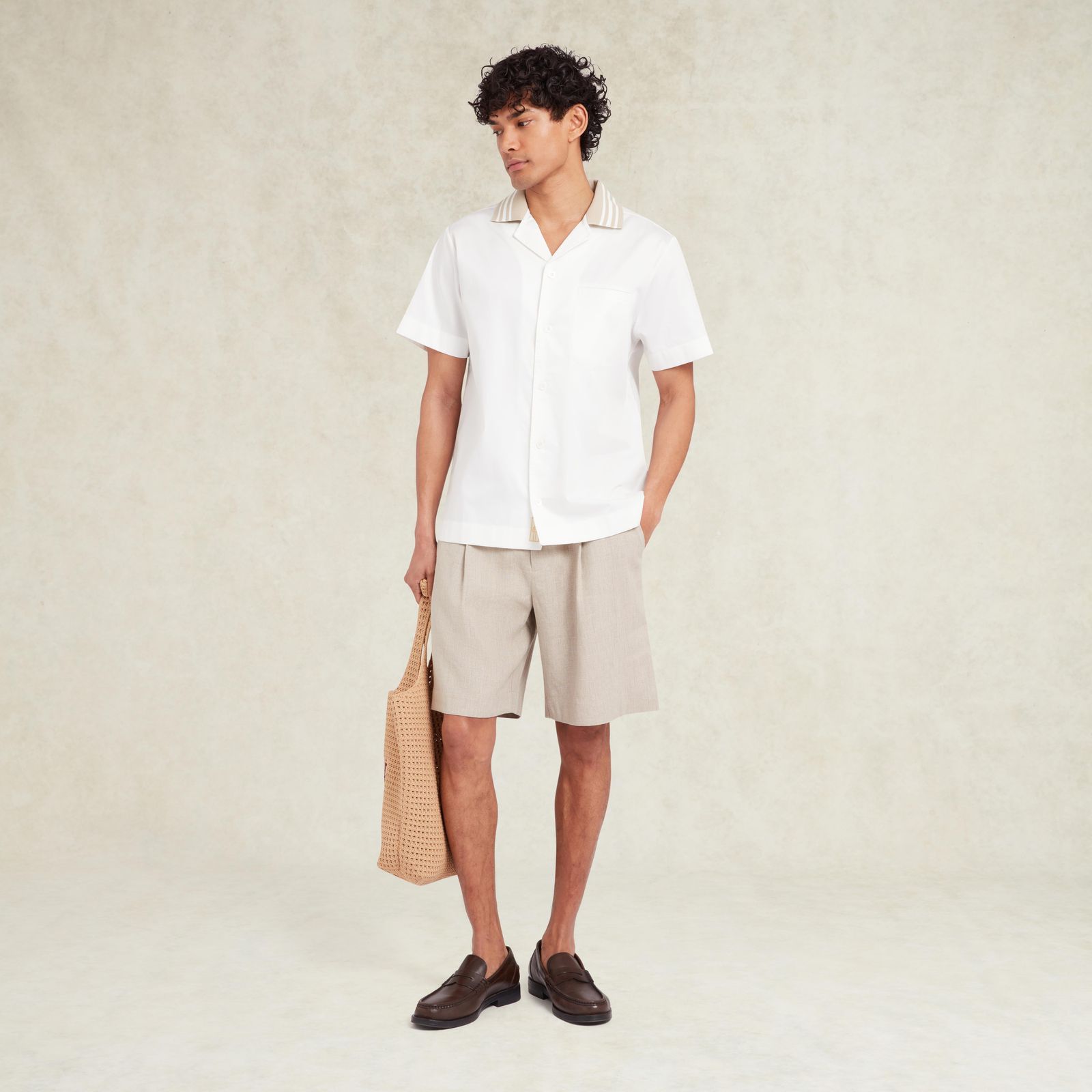 Linen Bermuda Short - Oat