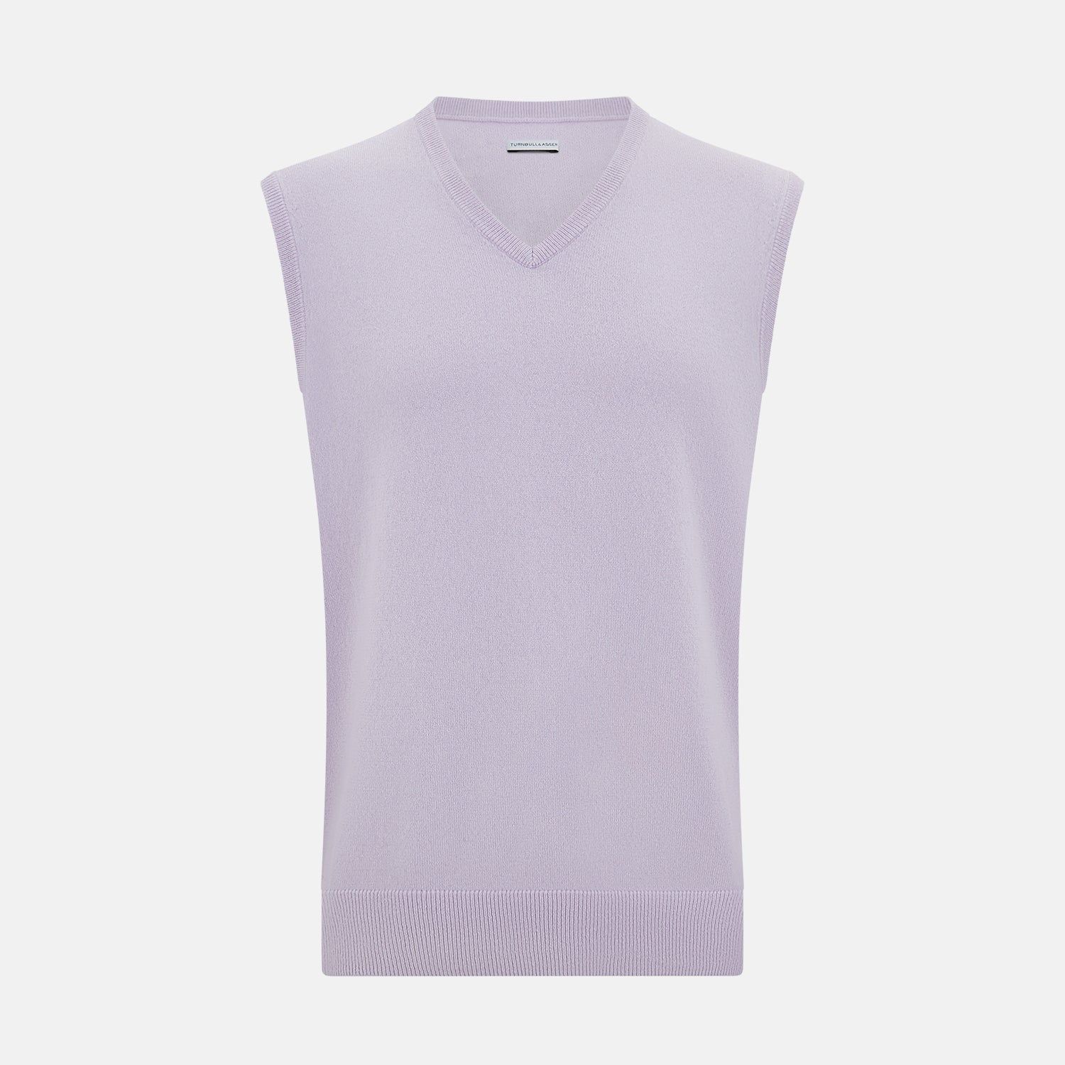 Lilac Cashmere V-neck Vest