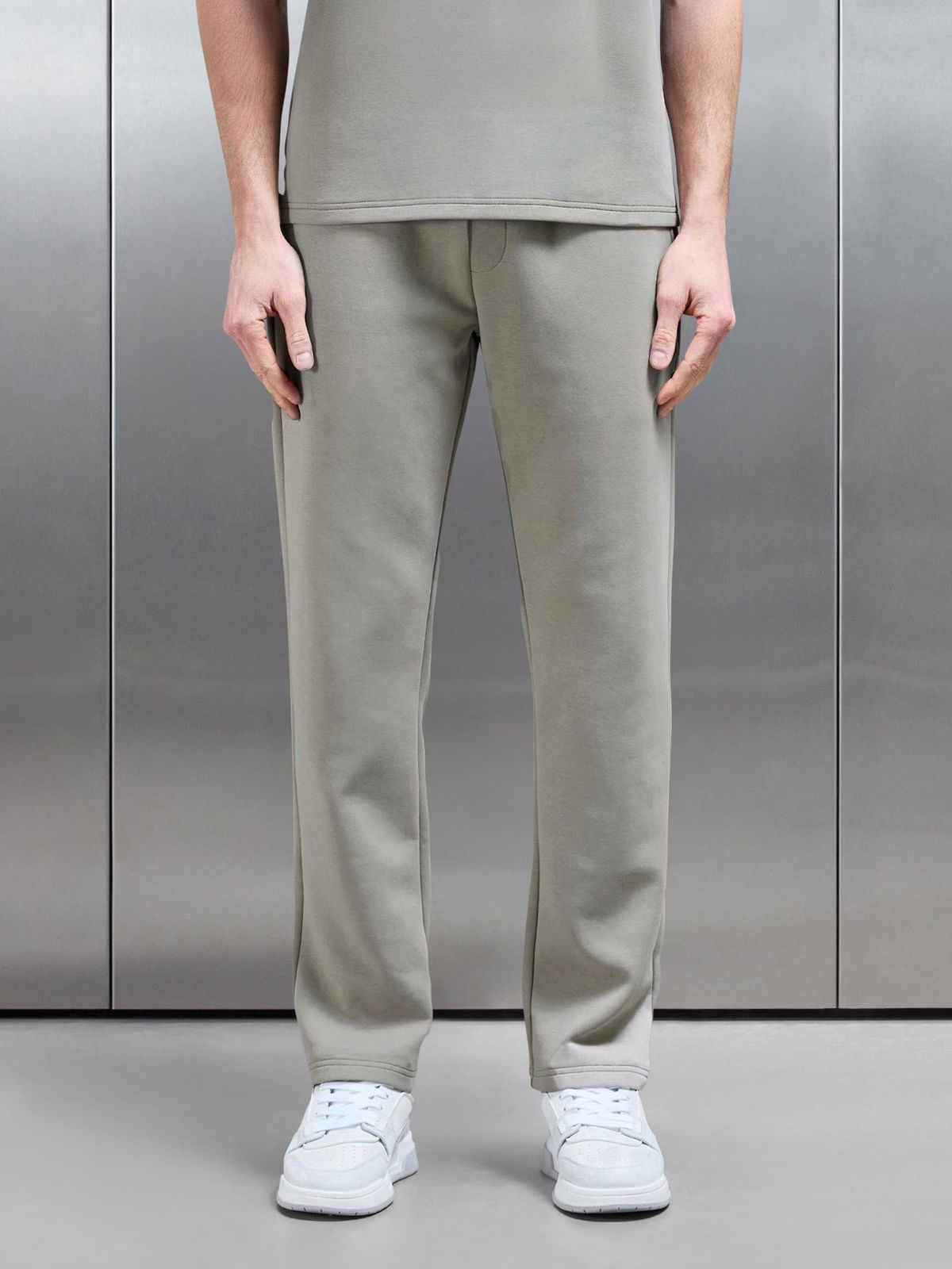 Everyday Luxe Straight Leg Jogger in Stone