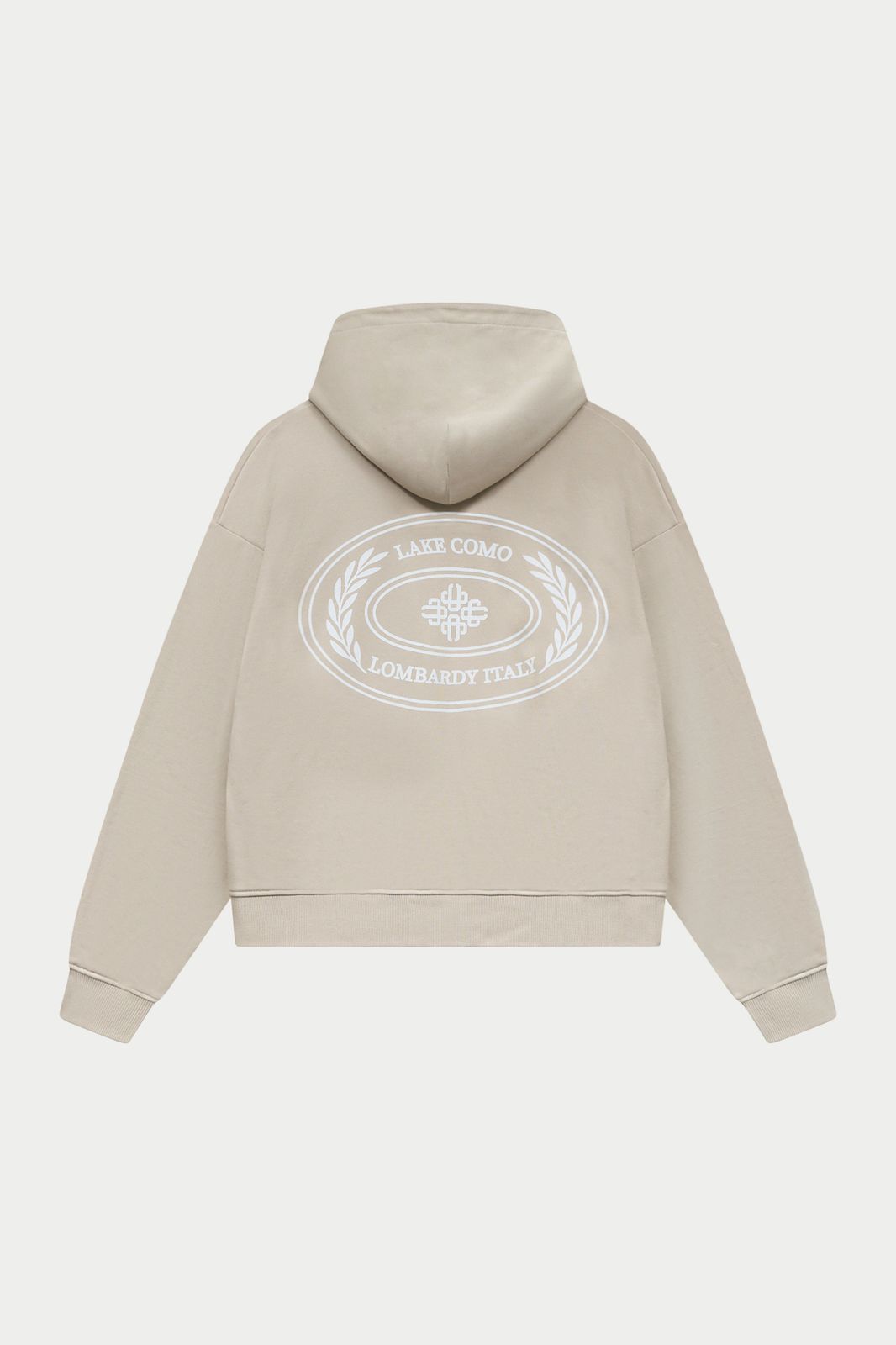LAKE COMO OVAL GRAPHIC HOODIE - MUSHROOM