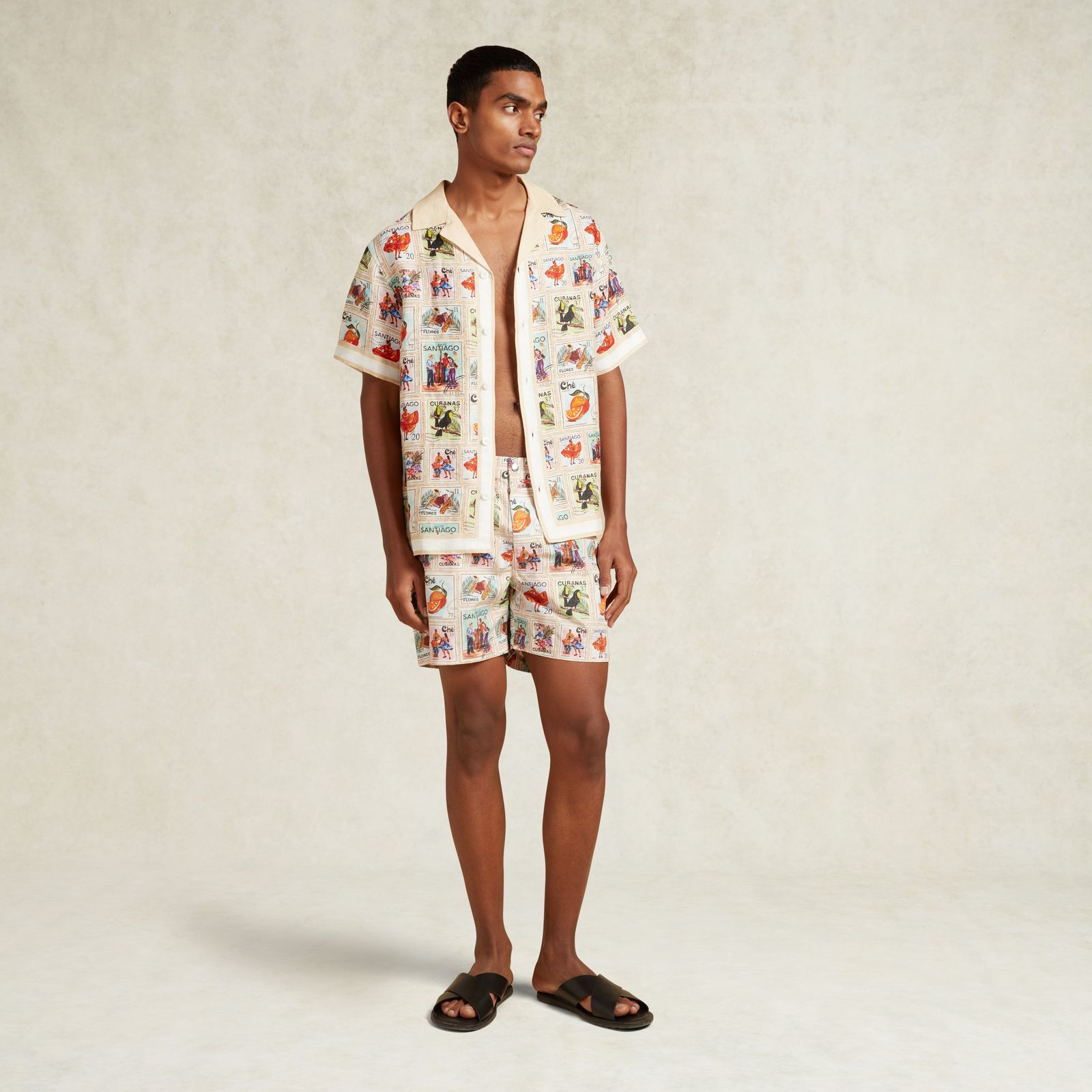 ESTAMPILLAS RECYCLED POLYESTER PRINTED SWIMSHORT - MULTICOLOUR