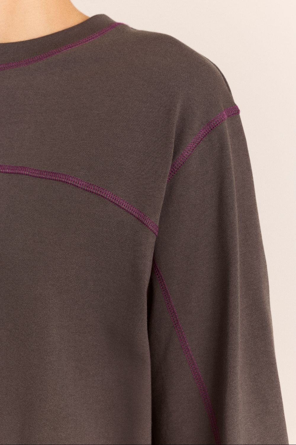 Samara Long Sleeve Top - Charcoal