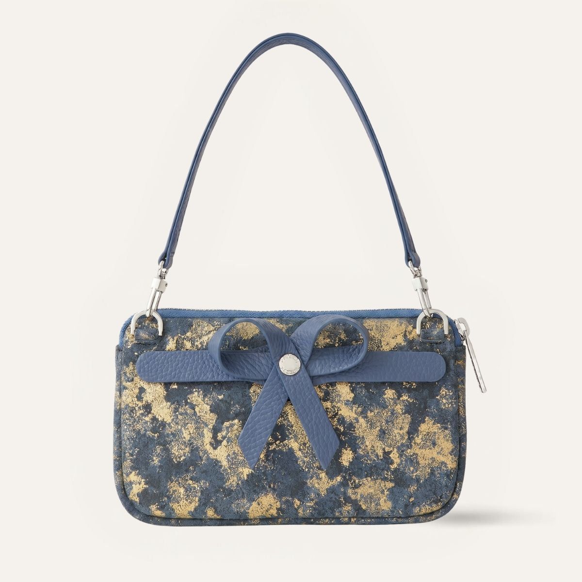 Millie Pouch with Petite Bow | Coronation with Silver hardware