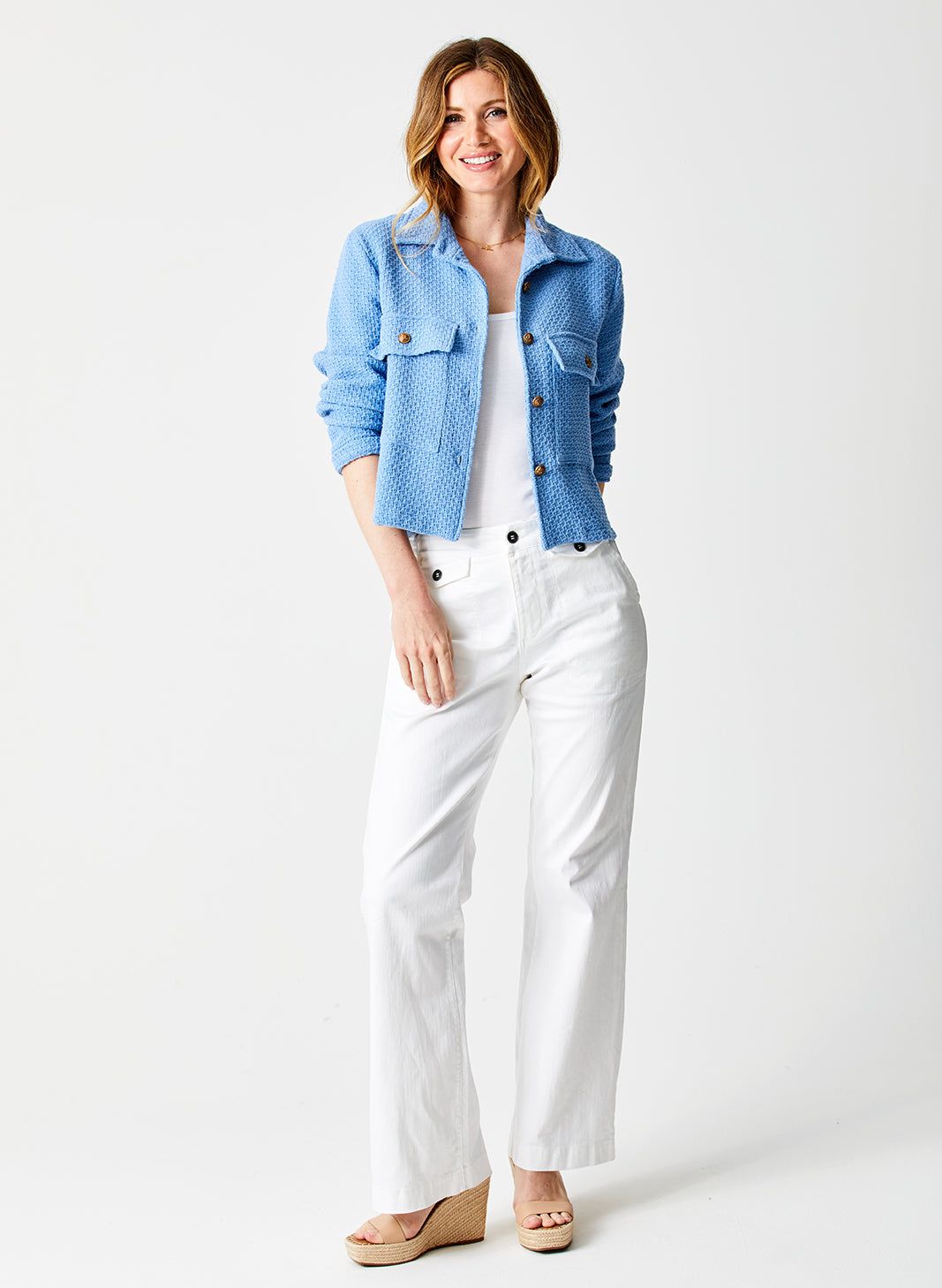 Beau Cotton Stretch Flared Pants