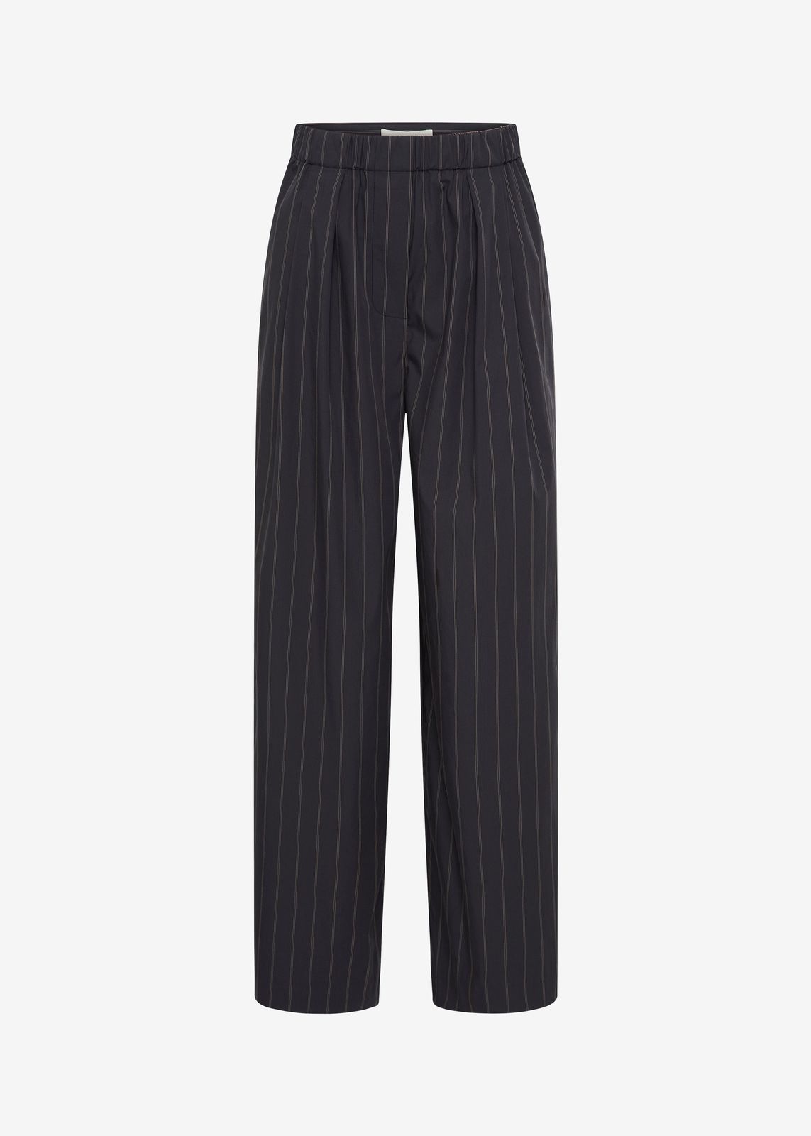 St. Agni Stripe Relaxed Pleat Pants - Ink Stripe