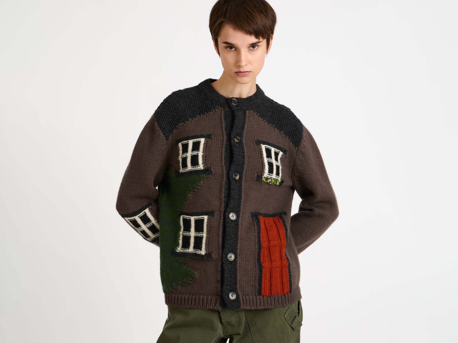 CL_HOUSE POLO CARDIGAN - CHESTNUT_KW1528YN0461