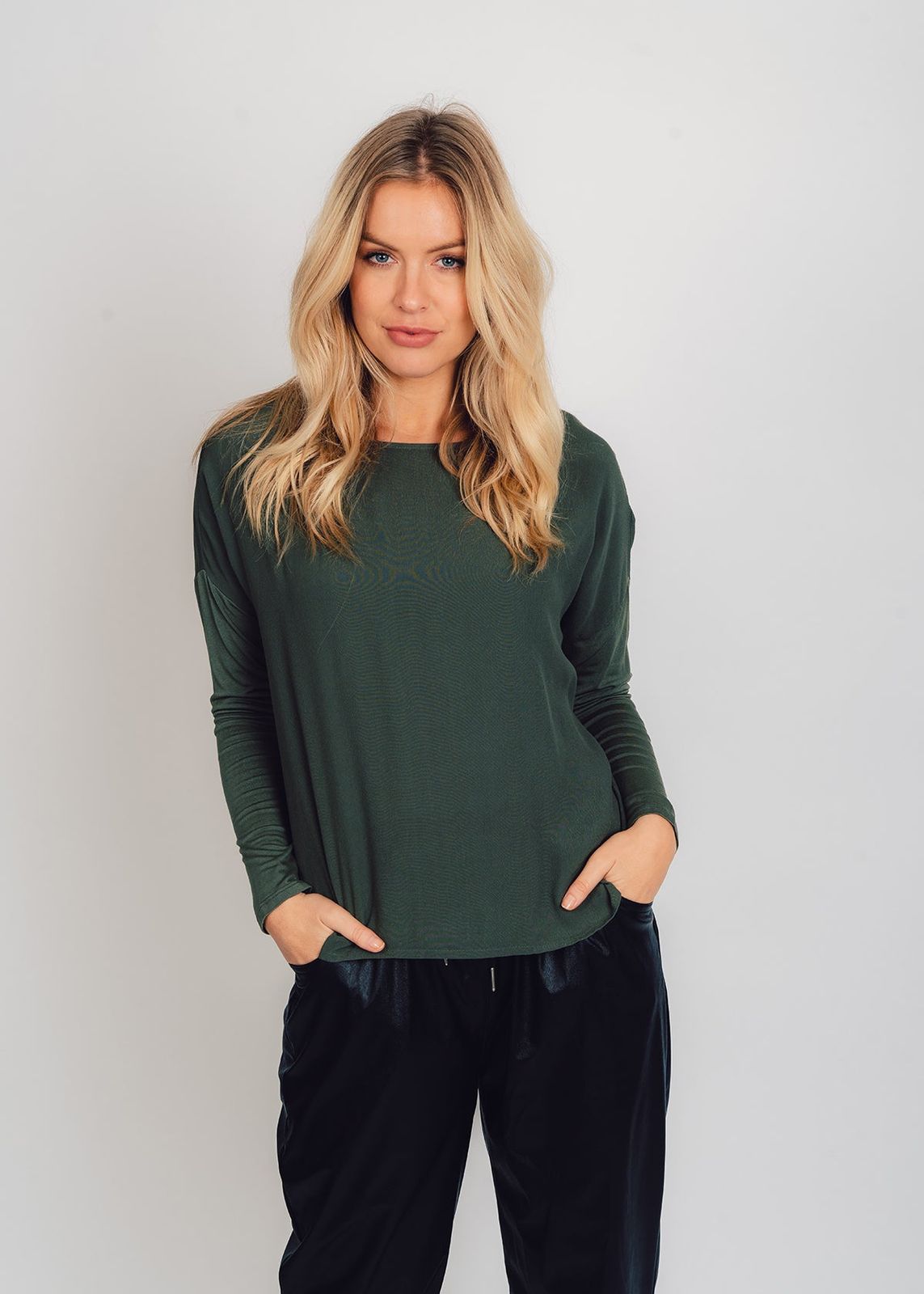 Abi Jersey Sleeve Viscose Top