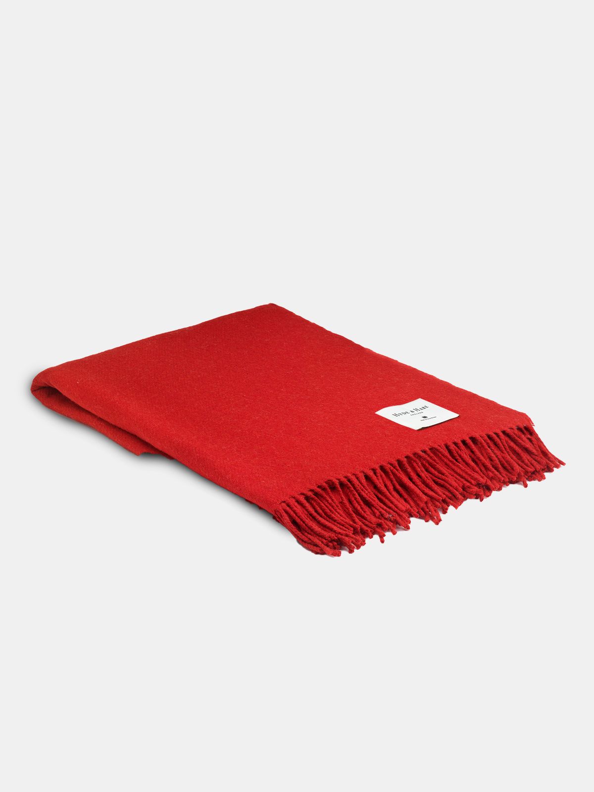 The Plockton Cashmere Blend Throw - Rouge