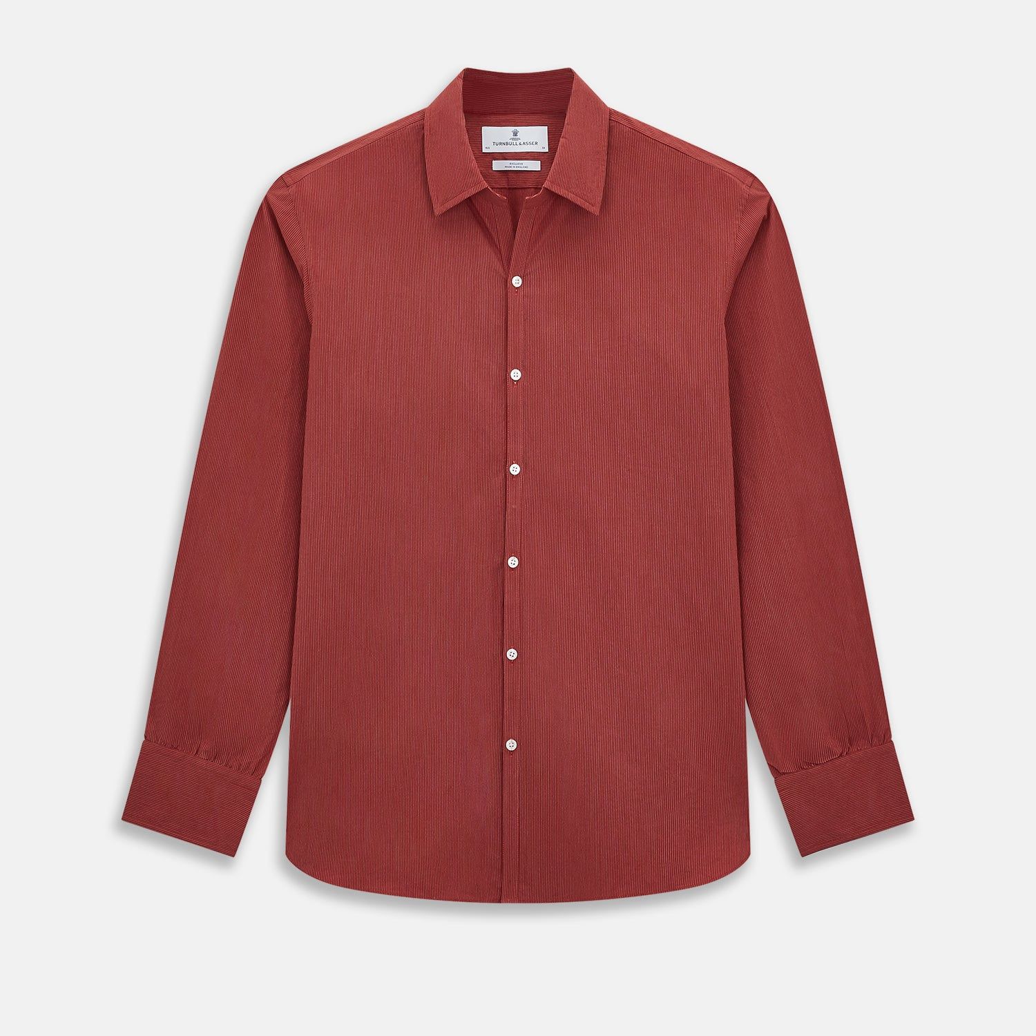 Dark Red Pinstripe Windsor Shirt