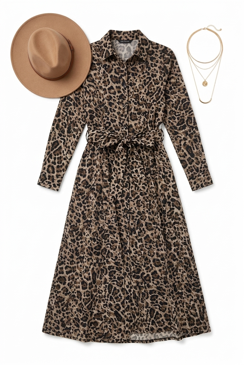 Temptress Dress In Leopard Print