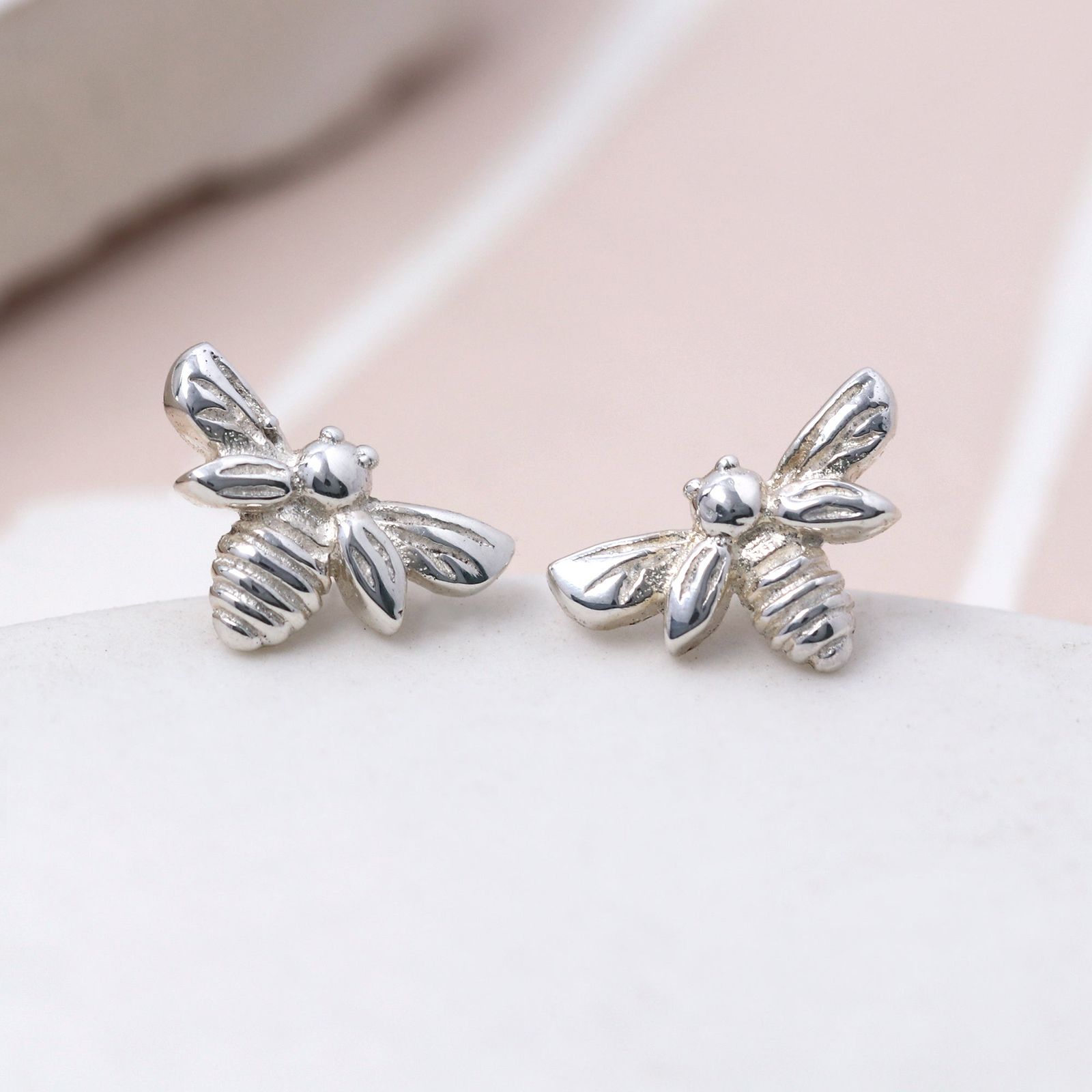 Sterling Silver Bee Earrings