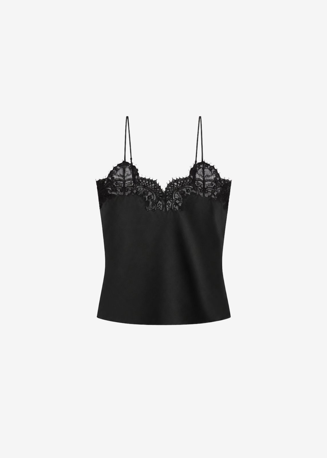 Co Lace Silk Camisole - Black
