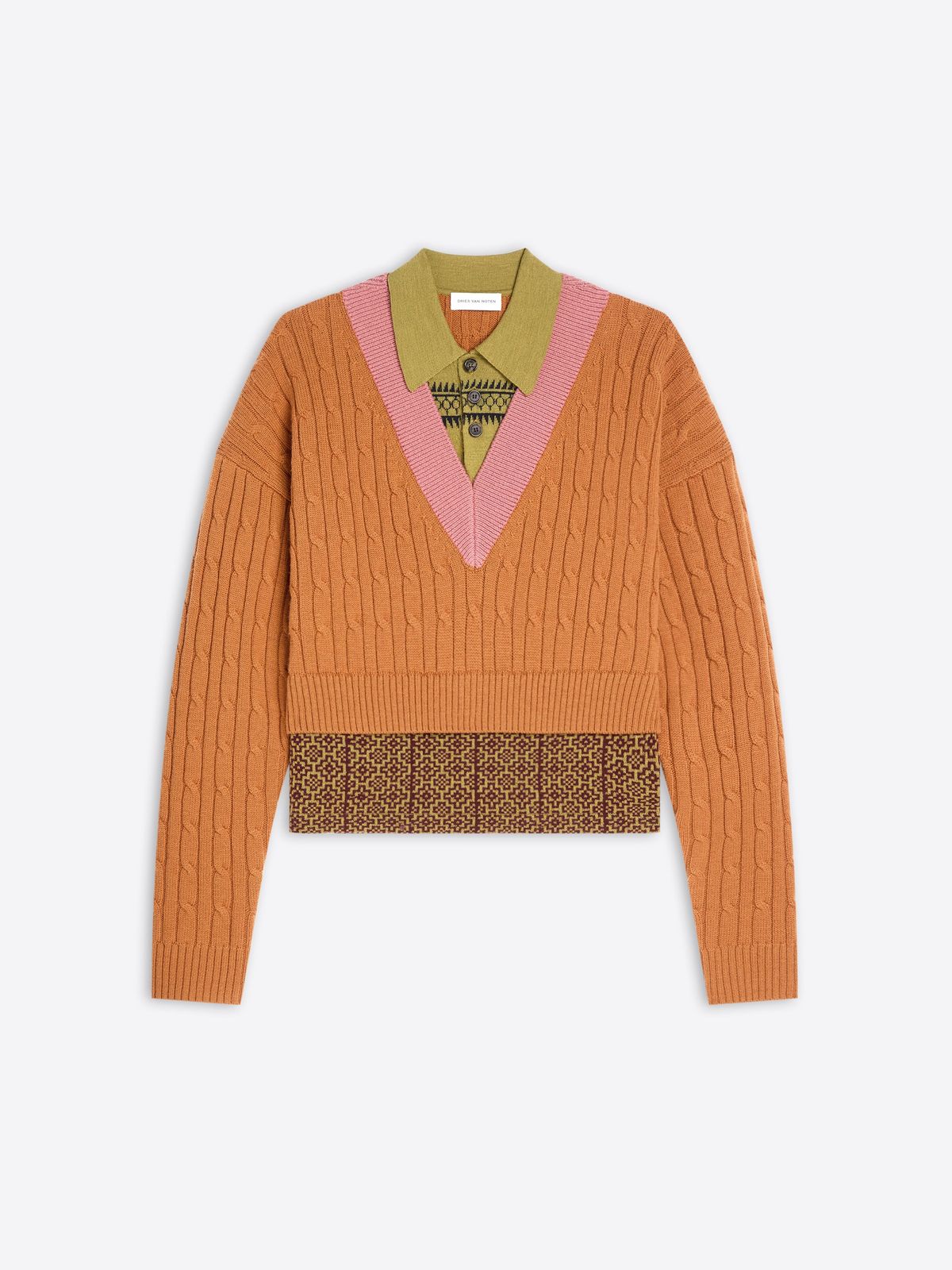 Layered wool sweater