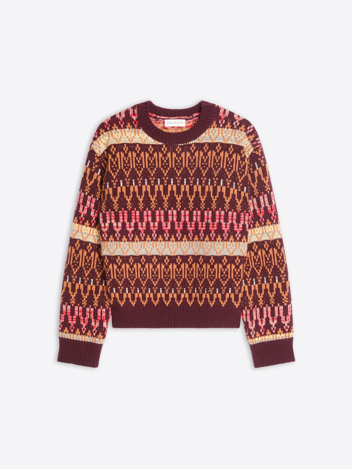 Jacquard wool sweater