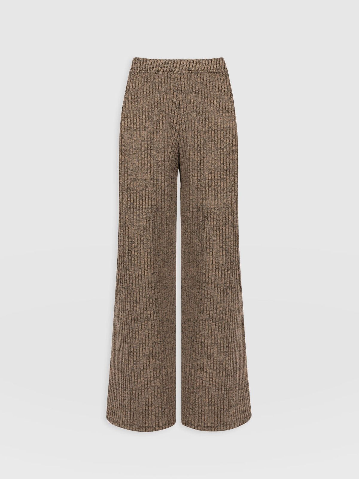 Hoxton Rib Wide Leg Pant - Beige