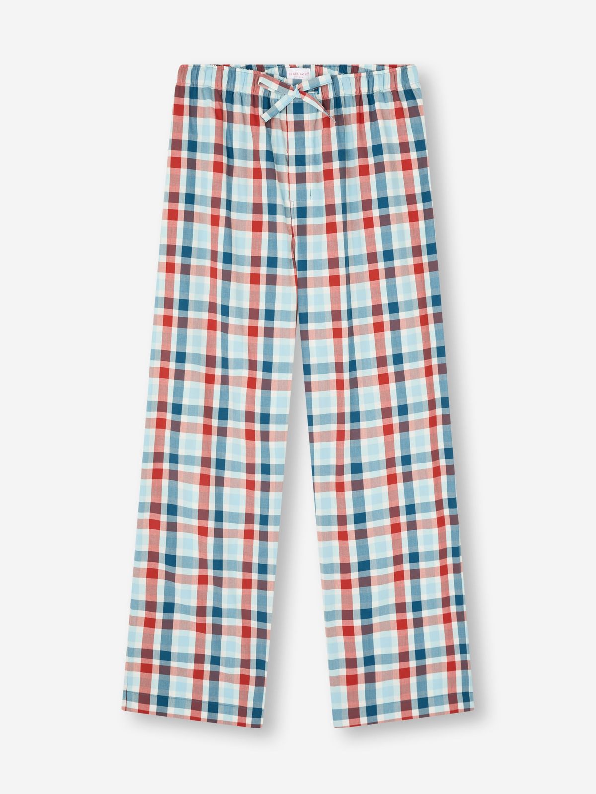 Barker Cotton Lounge Trousers Teal & Red Check
