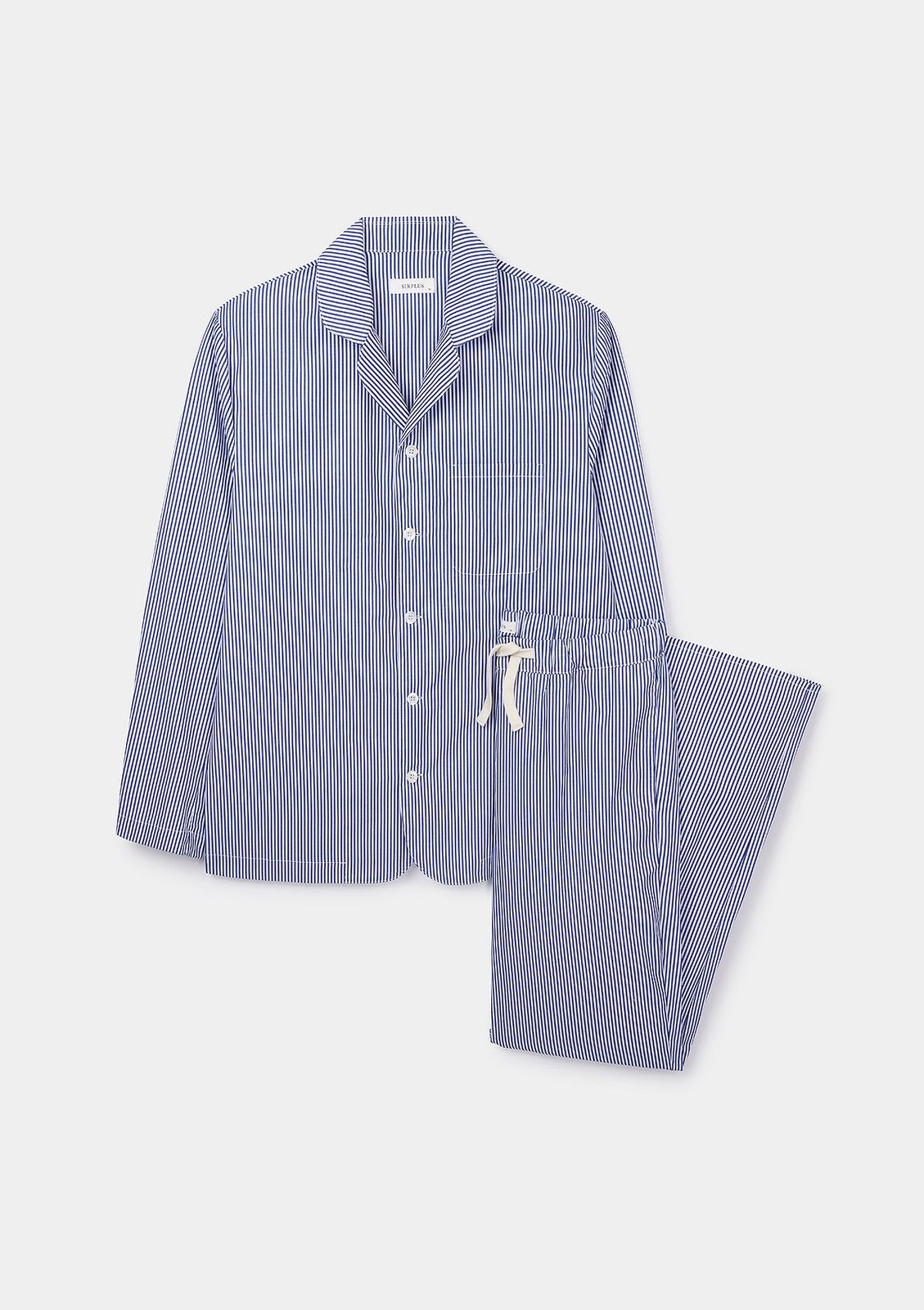 Navy Stripe Cotton Pyjamas