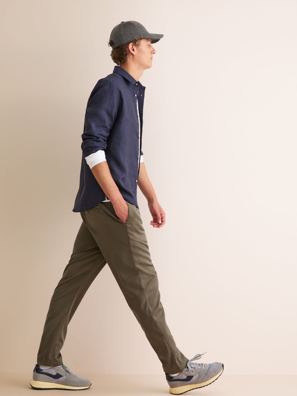 Monaco Linen Shirt Navy Blue