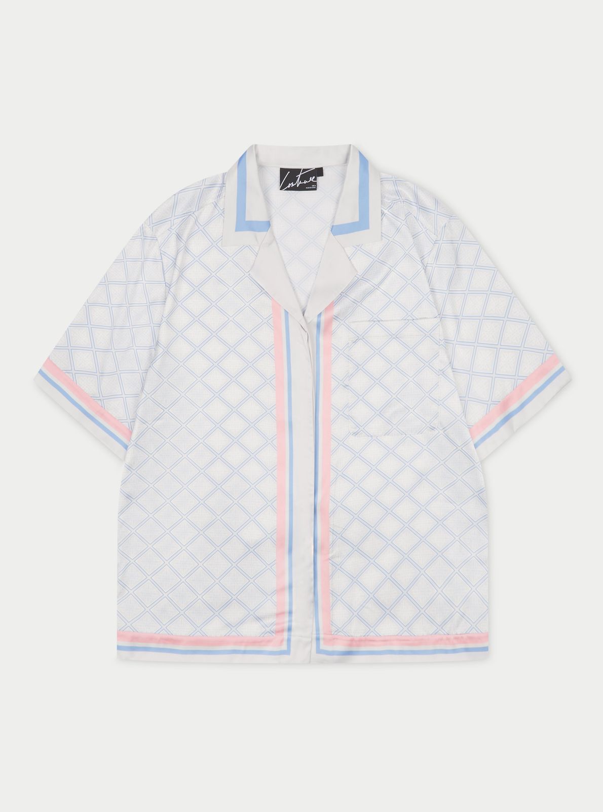 EMBLEM PRINT SHIRT - BLUE