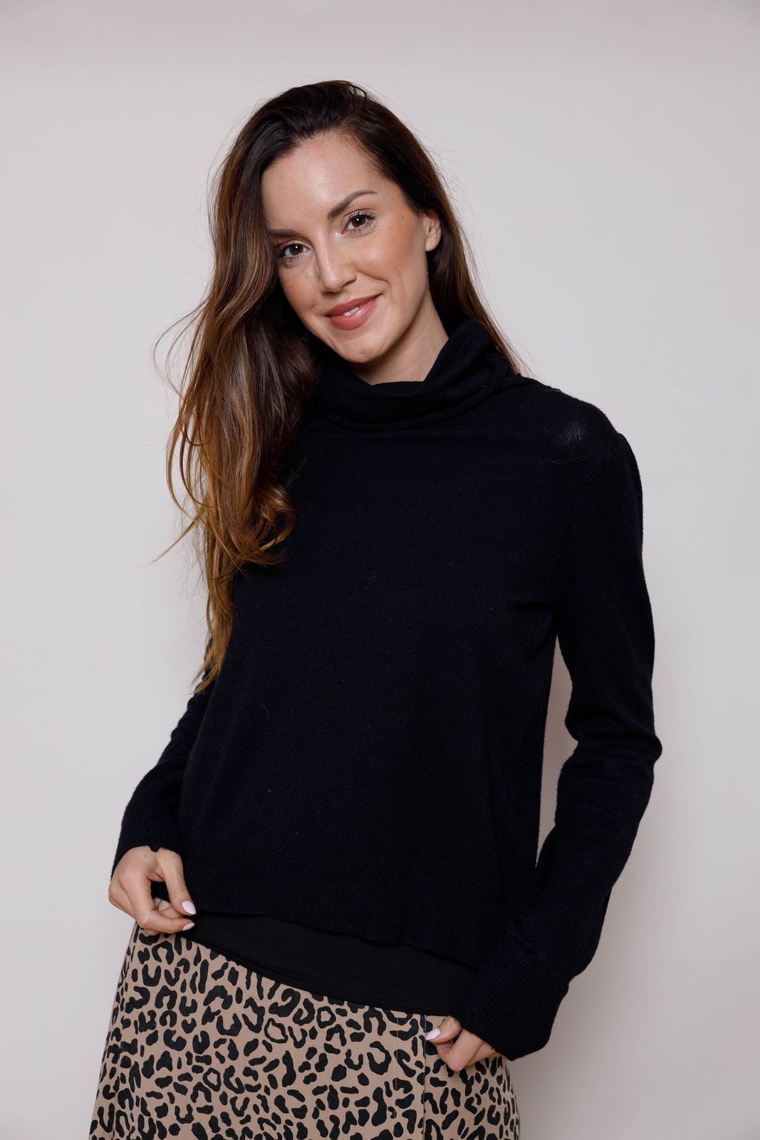 Lesley Polo Neck Soft Knit Sweater