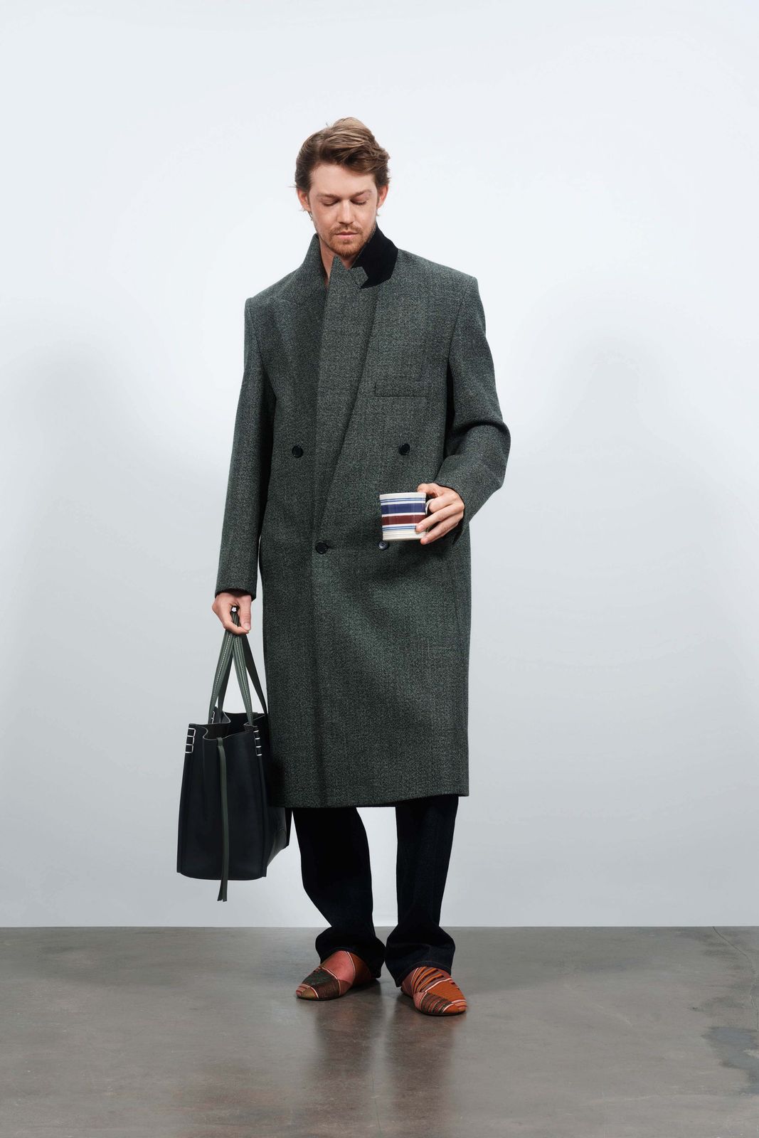 CL_DOUBLE BREASTED COAT - BOTTLE GREEN_CO0337PG1872