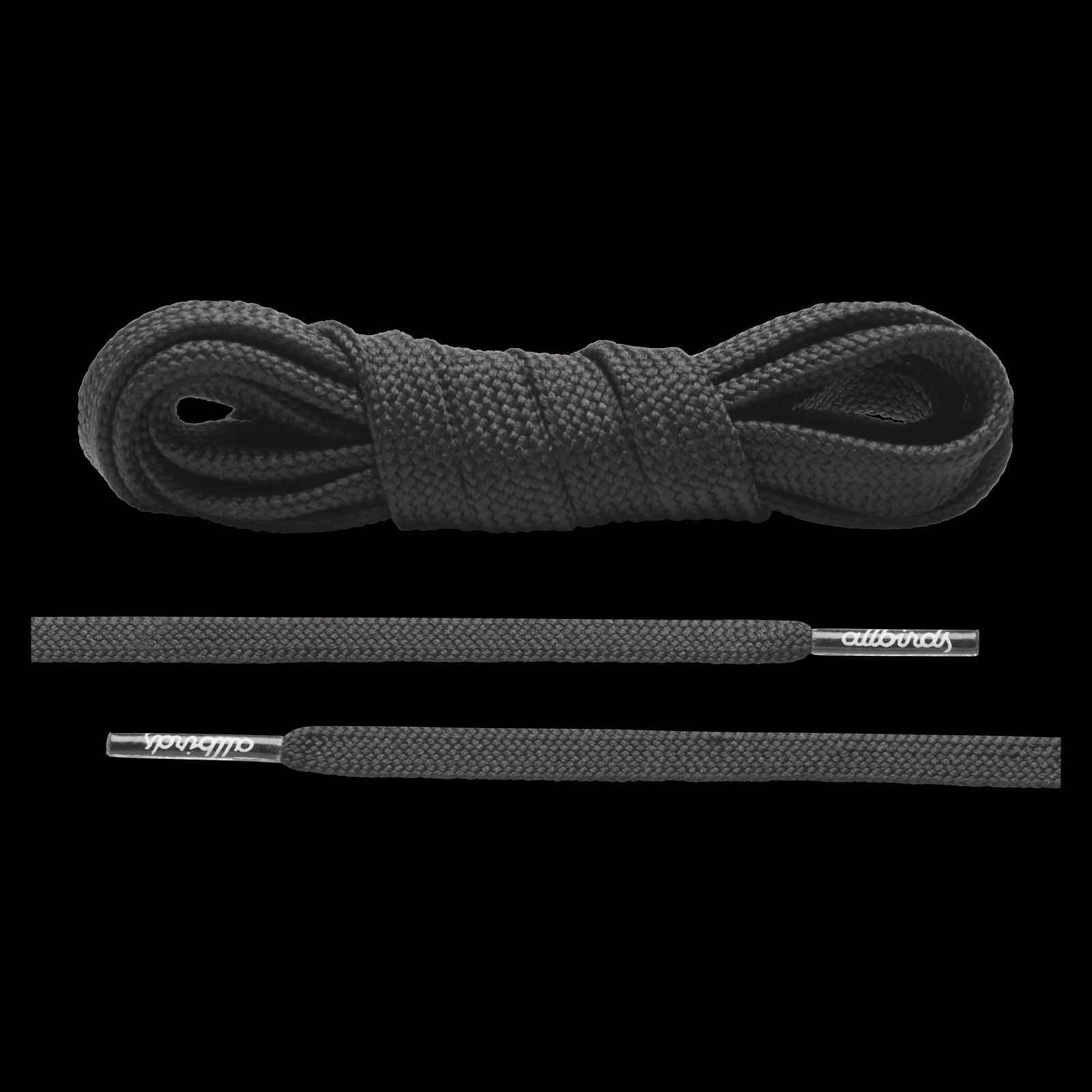 Allbirds Laces - True Black - Flat