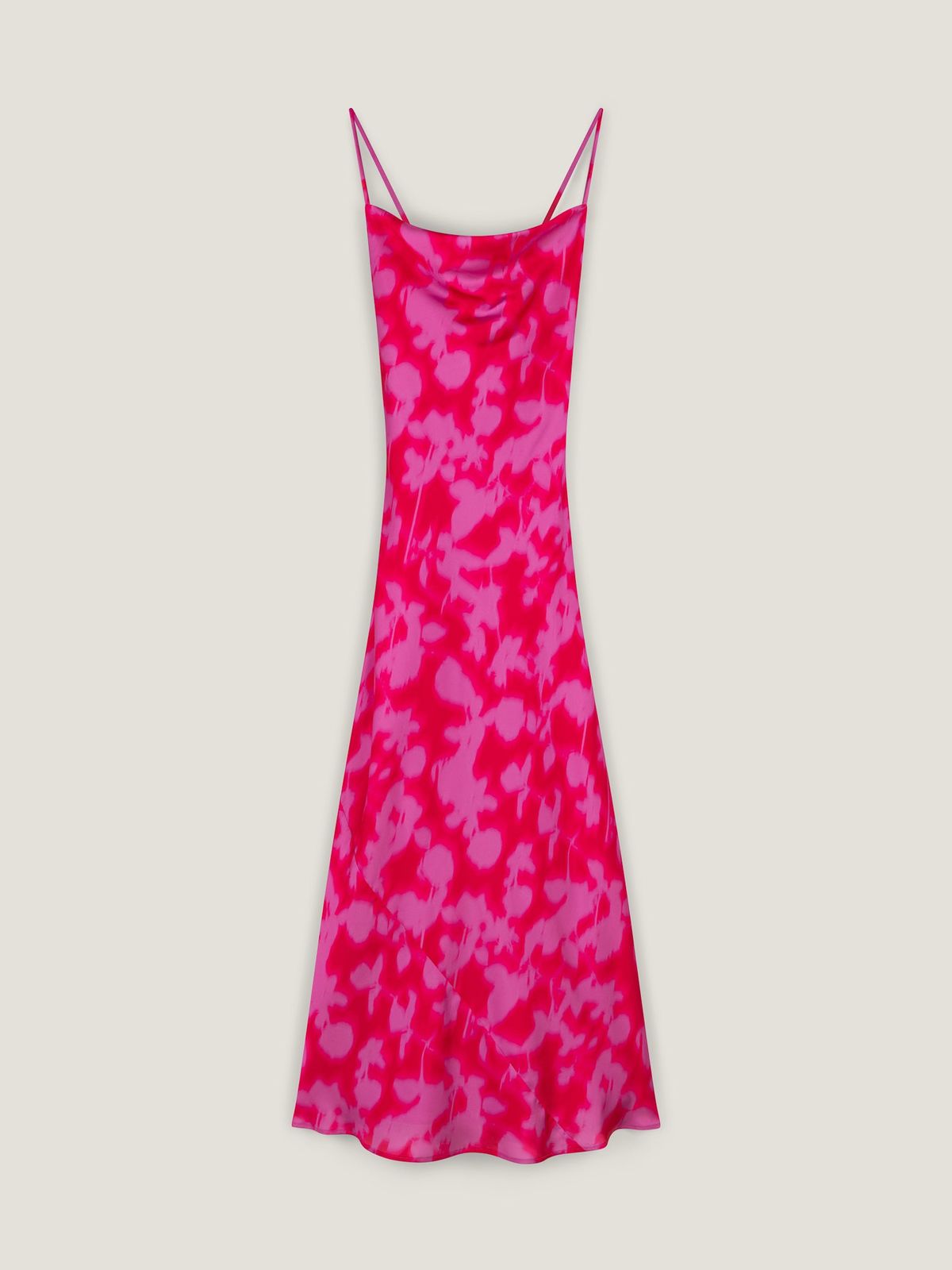 Riviera Dress In Blurred Floral Magenta