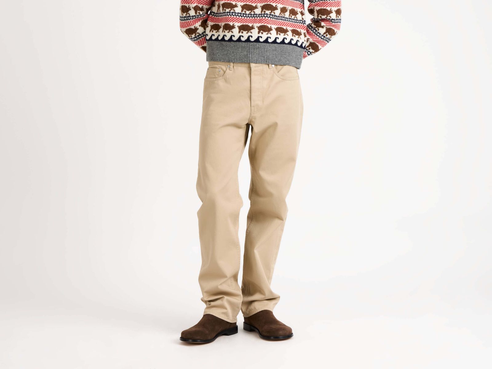 CL_STRAIGHT LEG JEANS - BEIGE_DT0117PG1933