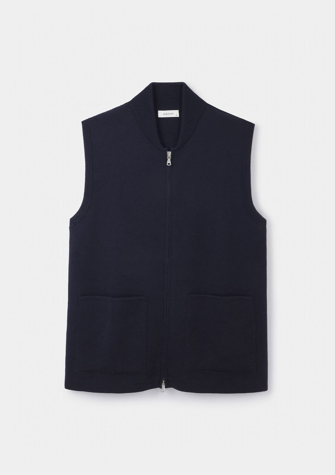 Navy Merino Knit Gilet