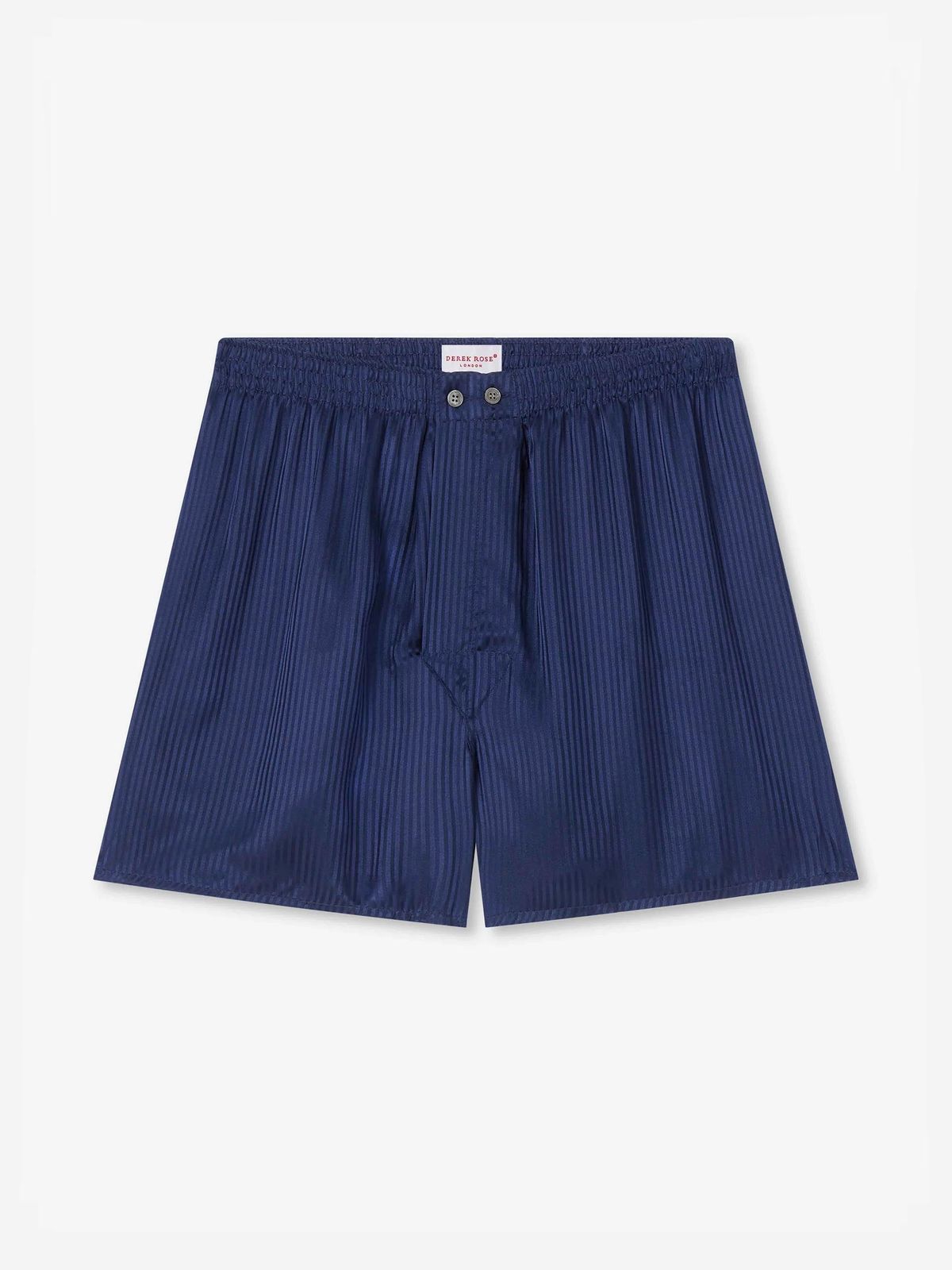 Woburn Silk Classic Fit Boxers Navy Blue Stripe