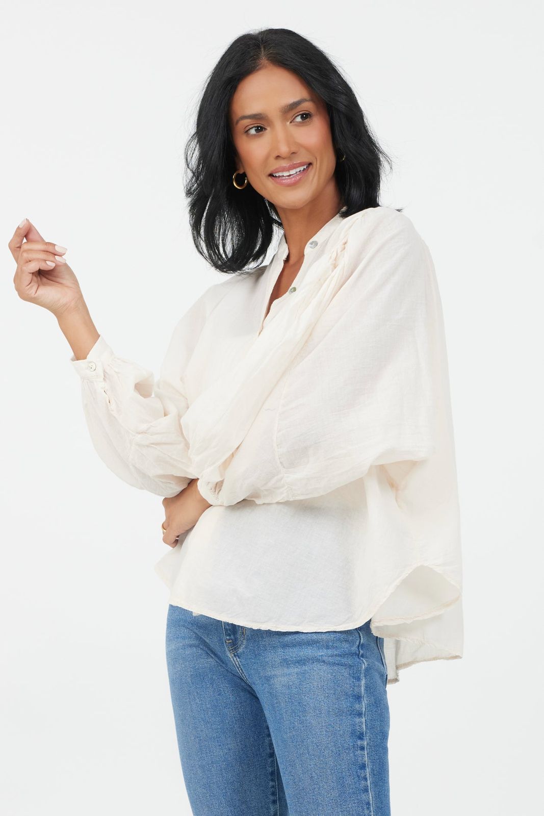 Crystal Batwing Grandad Shirt