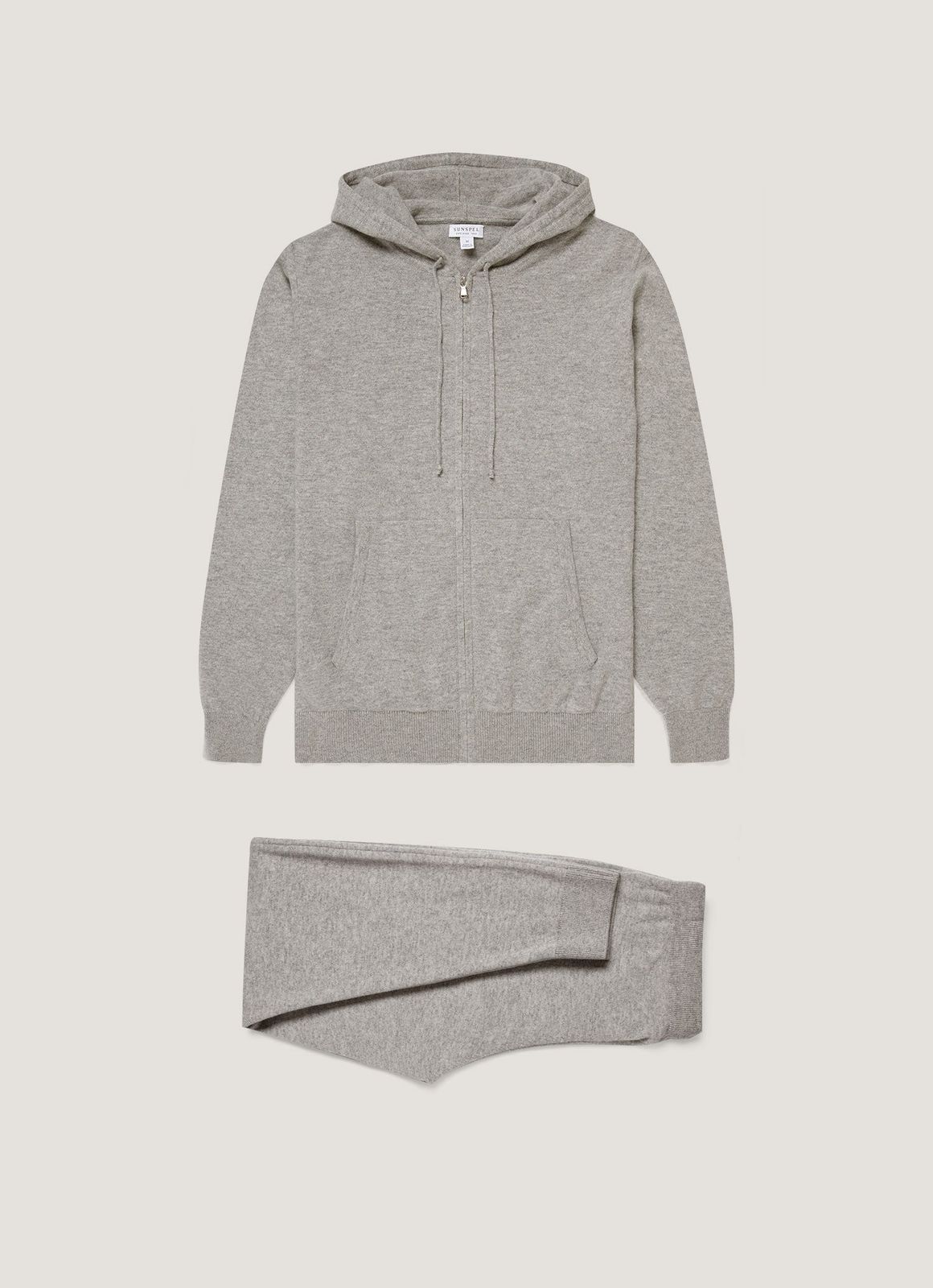 Men's Cashmere Lounge Set in Grey Melange