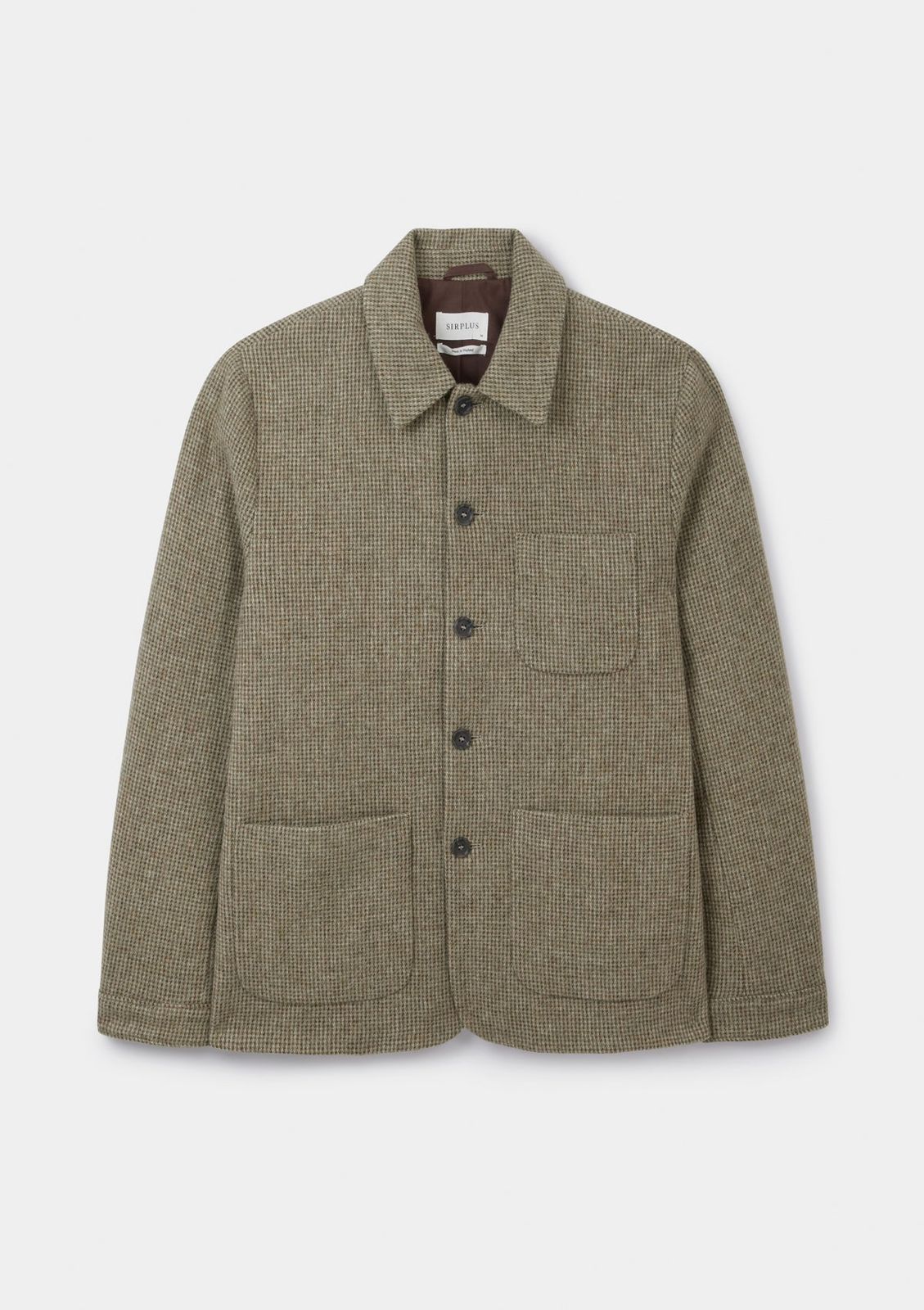 Soft Green Tweed Wool Chore Jacket