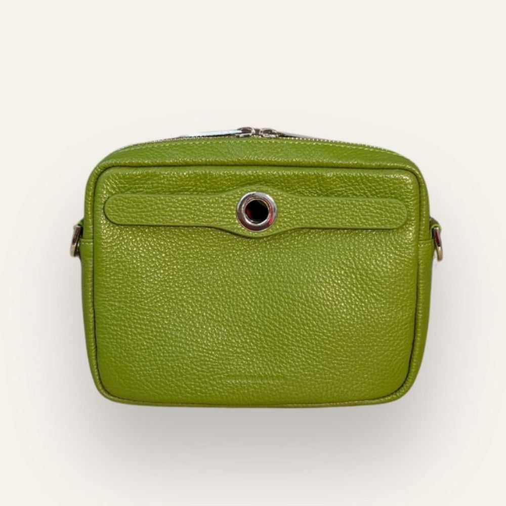 Preloved Millie Crossbody | Chartreuse with Silver hardware