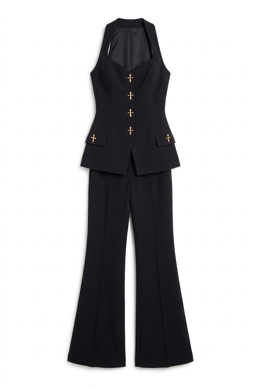 Zoe Black Waistcoat