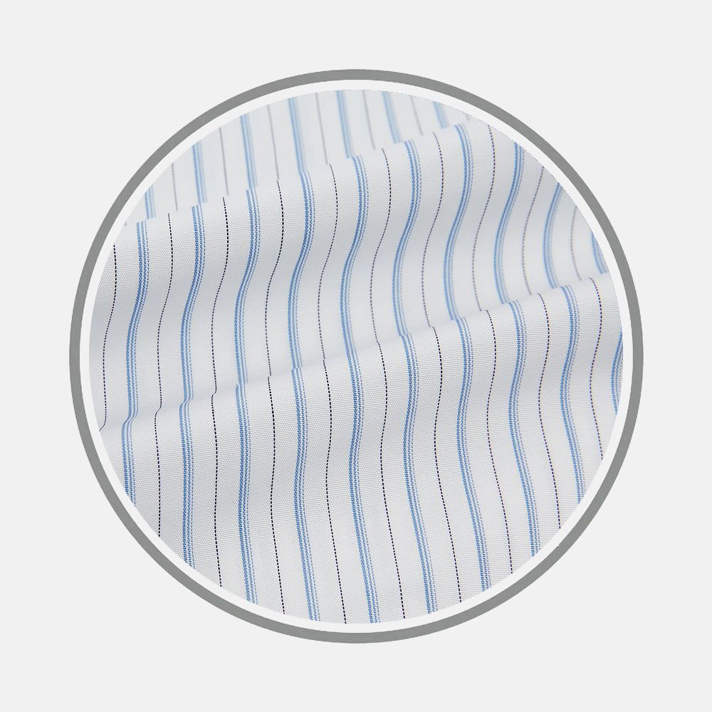 Sky Blue Combination Stripe Fabric