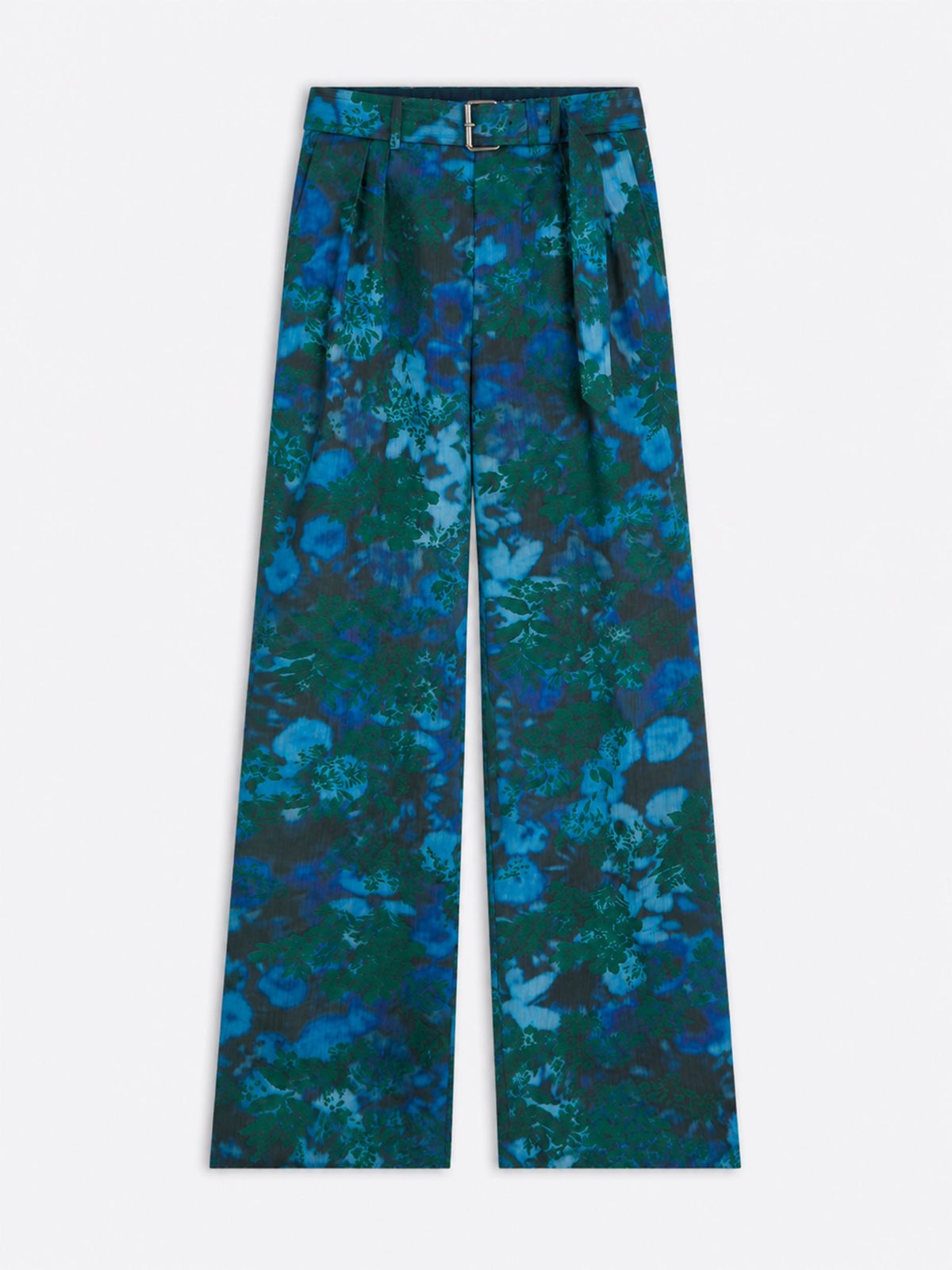 Belted jacquard pants