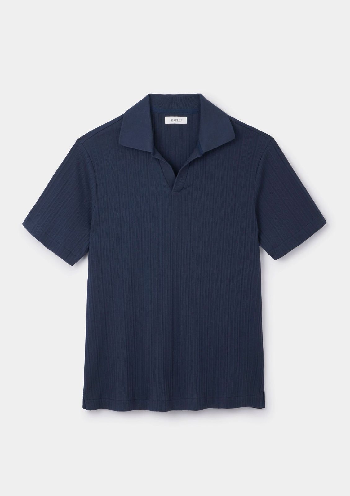 Navy Panel Rib Resort Polo