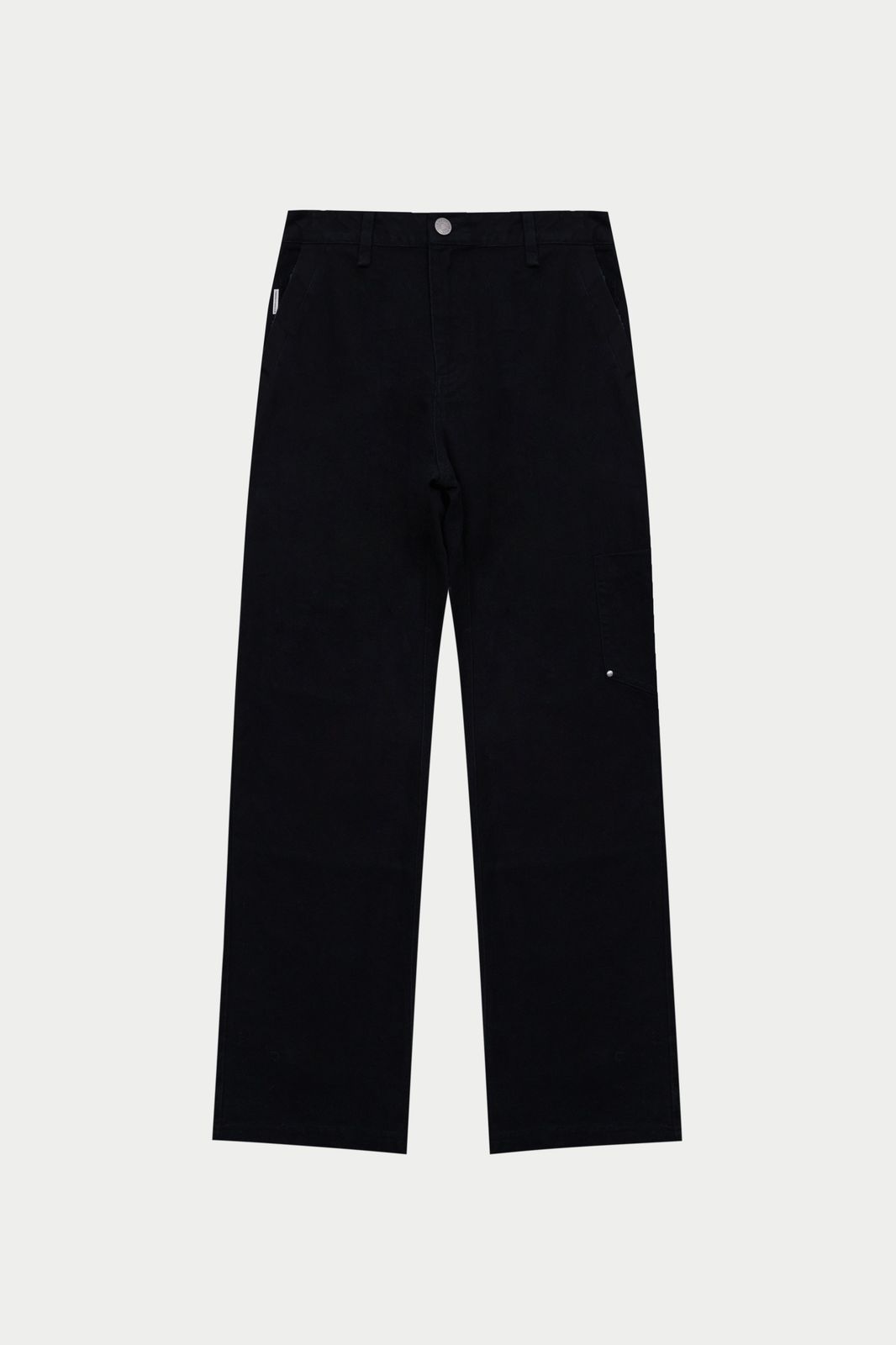 TWILL DOUBLE PATCH TROUSER - WASHED BLACK