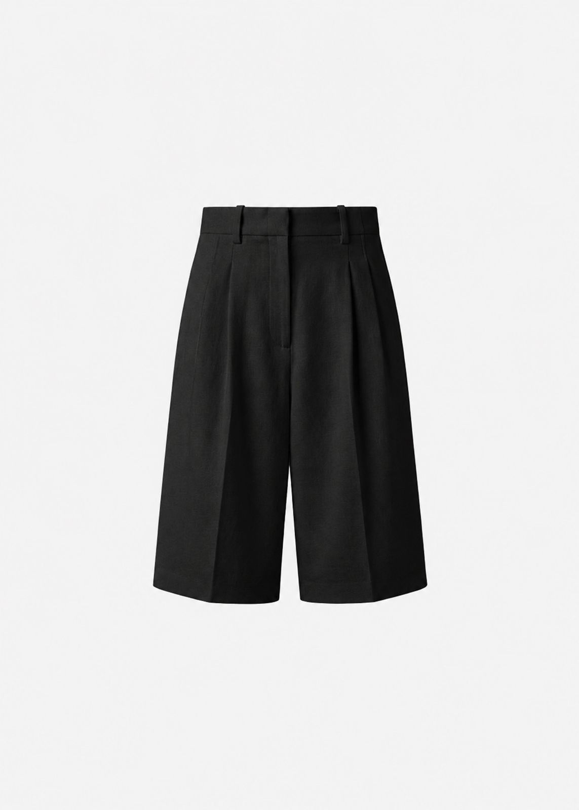Jag Pleated Bermuda Shorts - Black