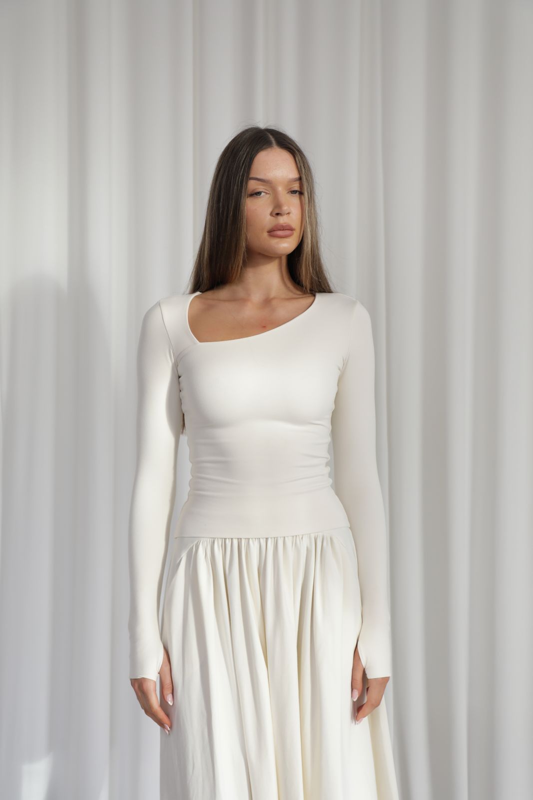 Kai Asymmetric Long Sleeve Top